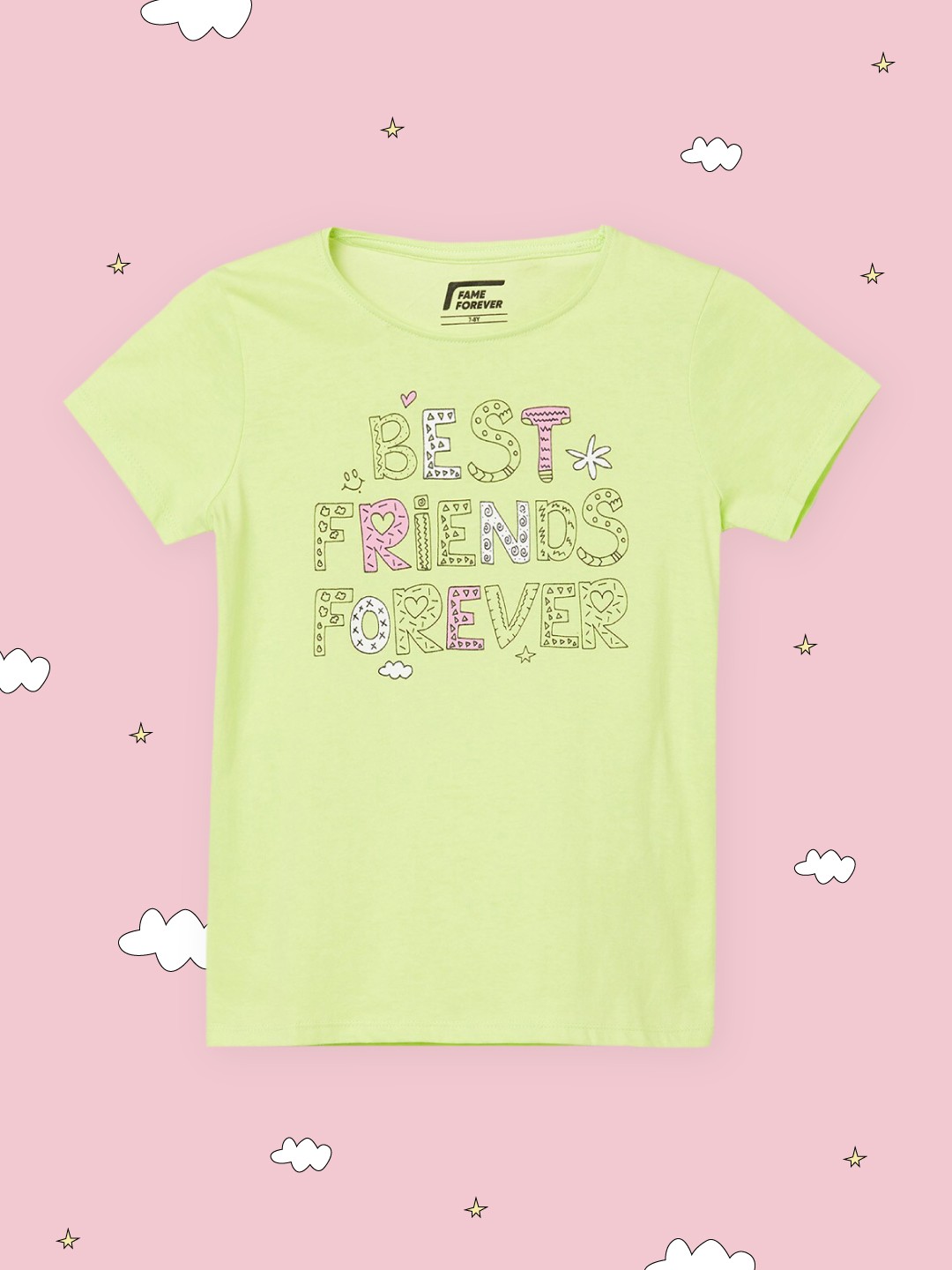

Fame Forever by Lifestyle Girls Green Print Top