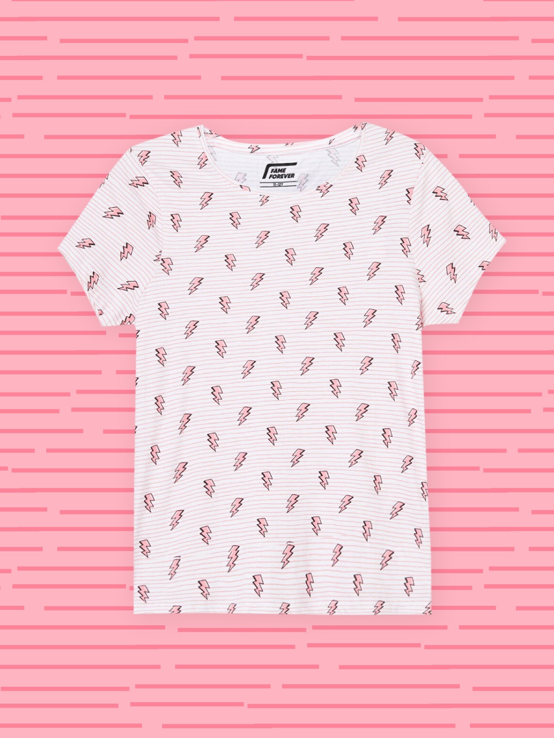 

Fame Forever by Lifestyle White Print Top
