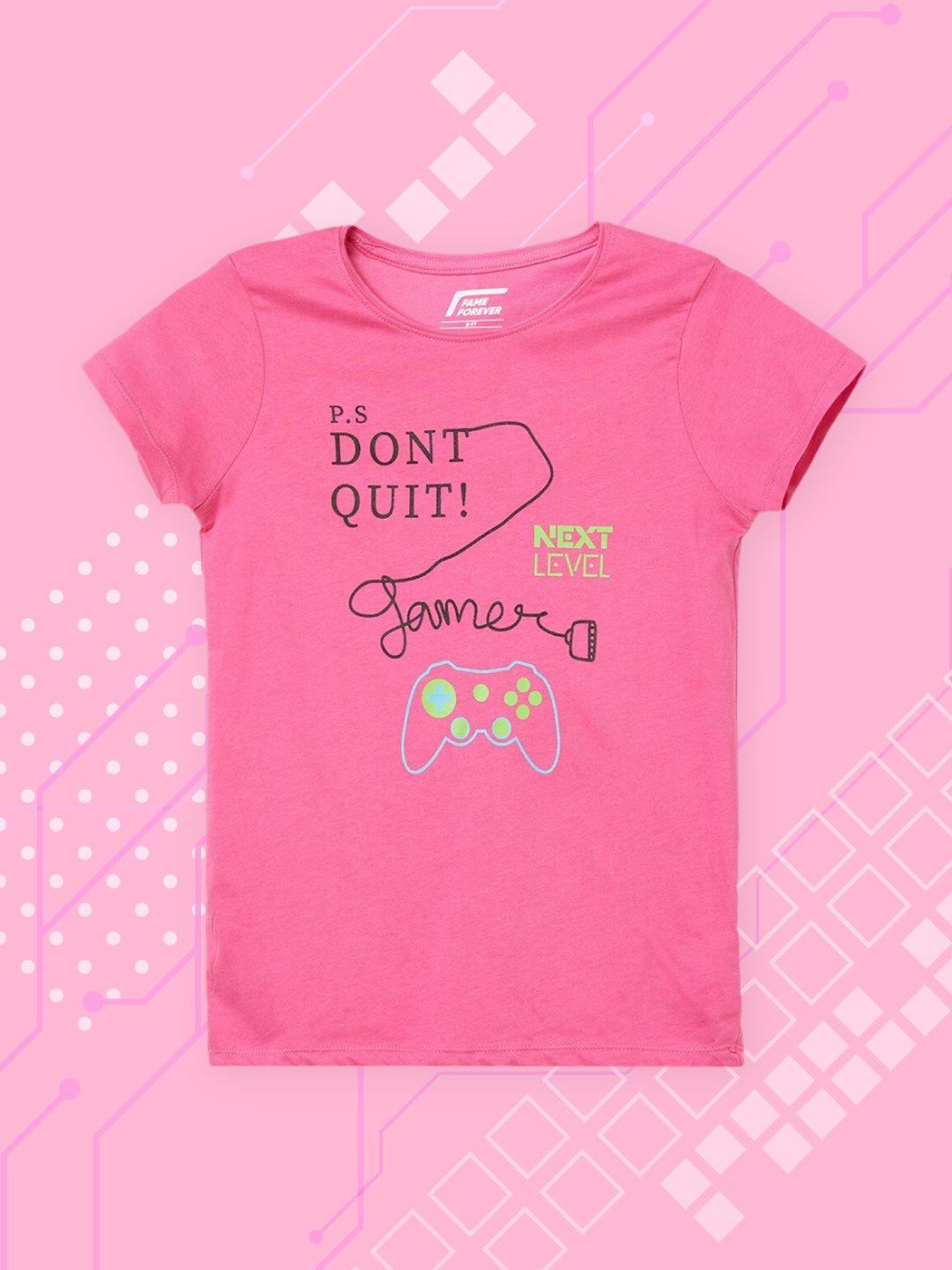

Fame Forever by Lifestyle Pink Print Top