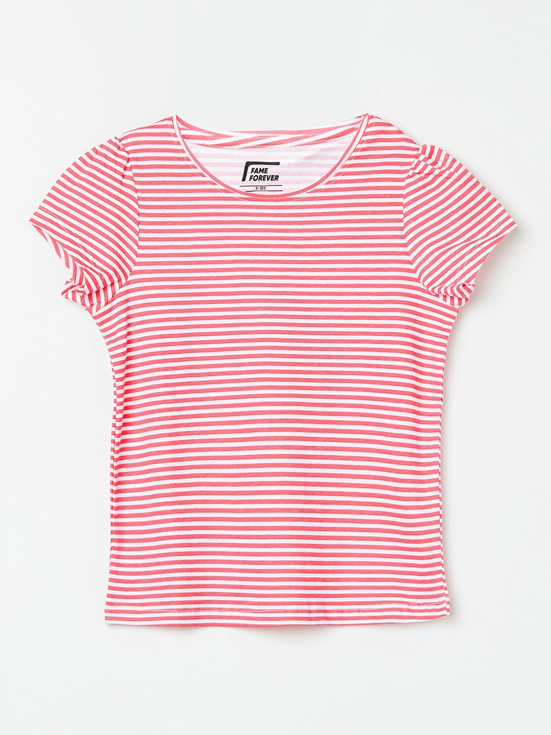 

Fame Forever by Lifestyle White & Pink Striped Top