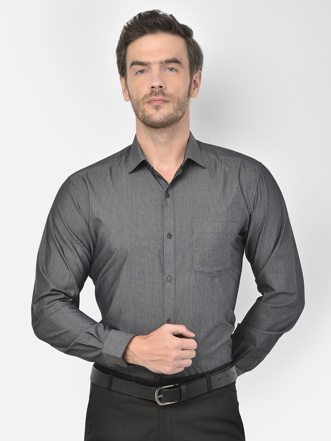 

Canary London Men Grey Smart Formal Shirt