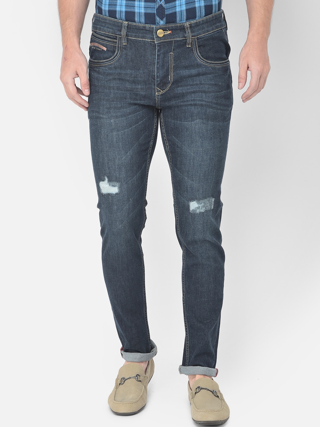

Canary London Men Blue Smart Skinny Fit Low-Rise Stretchable Jeans