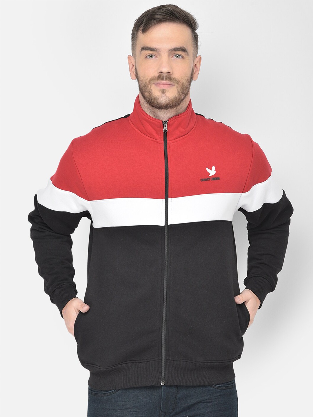 

Canary London Men Black Colourblocked Sweatshirt