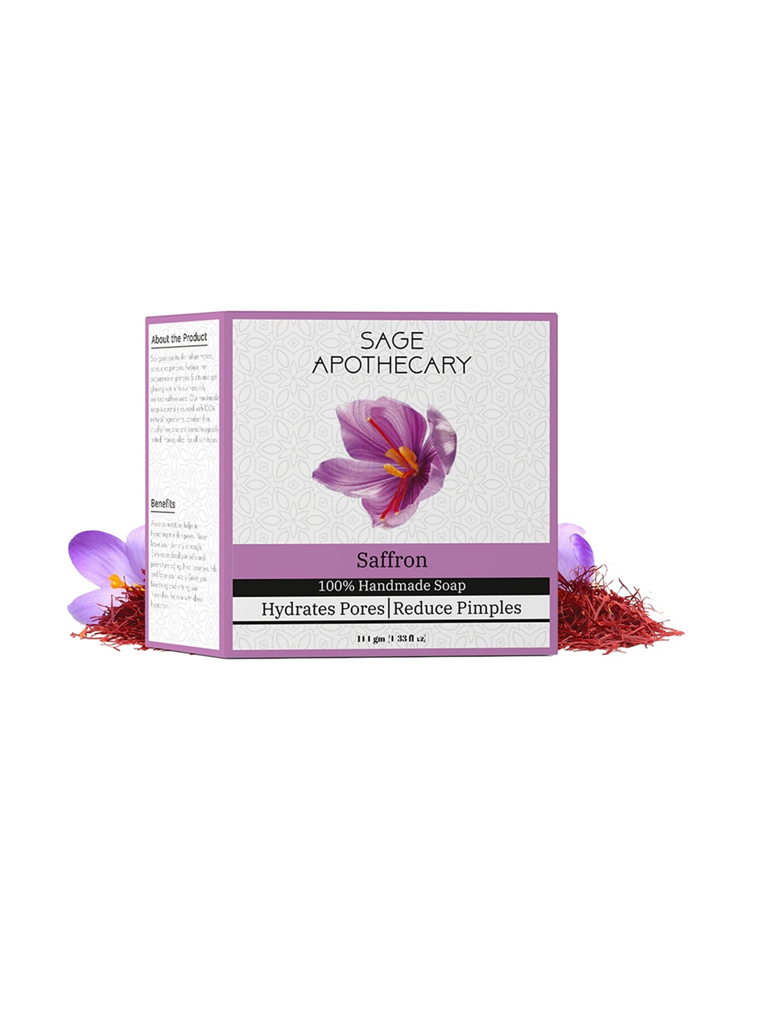 

SAGE APOTHECARY Saffron Soap, 100gms, Purple