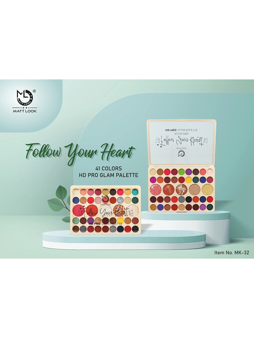 

MATTLOOK 41 Colors HD Pro Glam Eyeshadow & Highlighter Palette - Shade 02, Multi