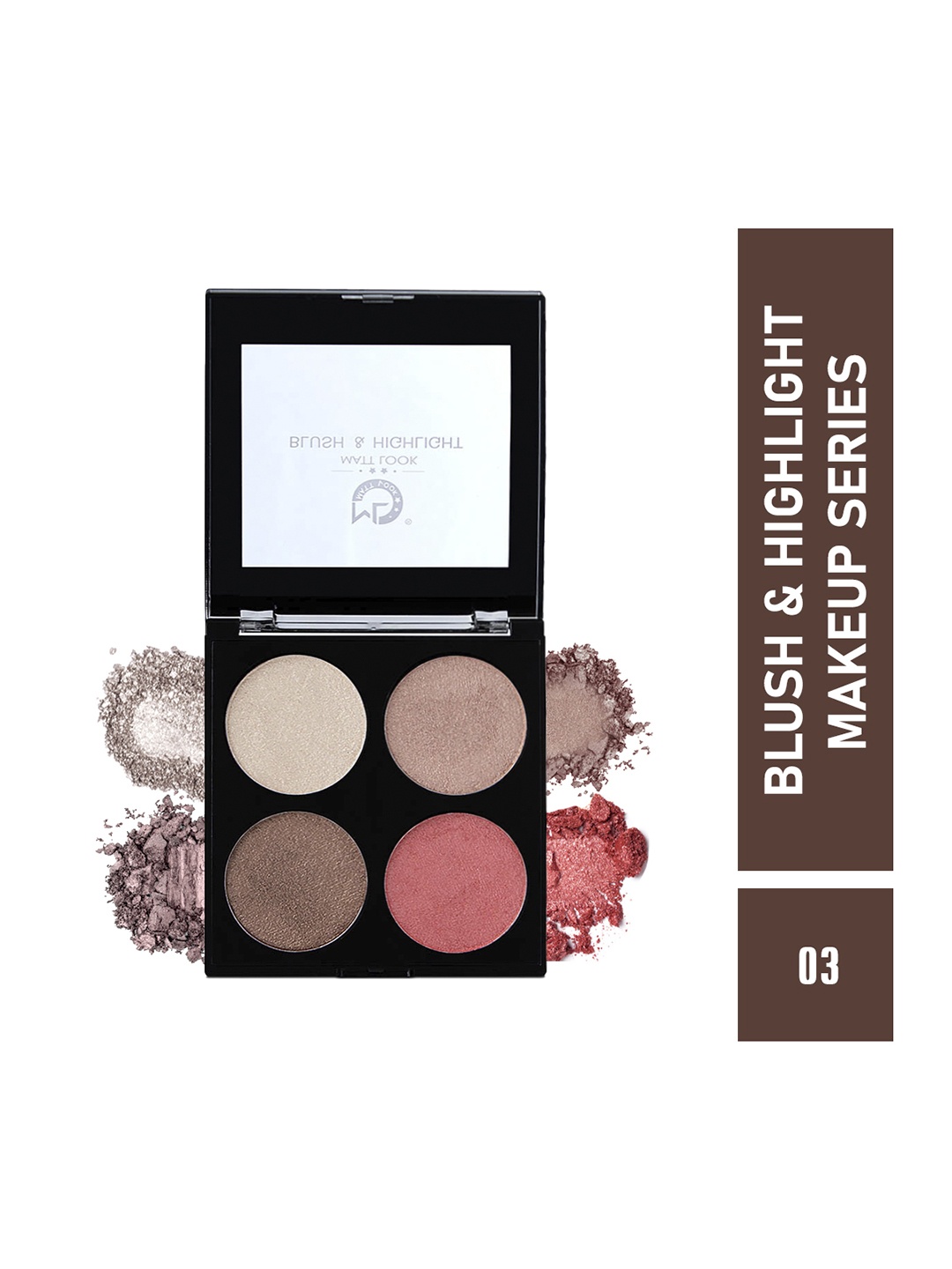 

MATTLOOK Make-up series Baked Blush & Highlight Palette Multicolor-03 (12gm), Multi