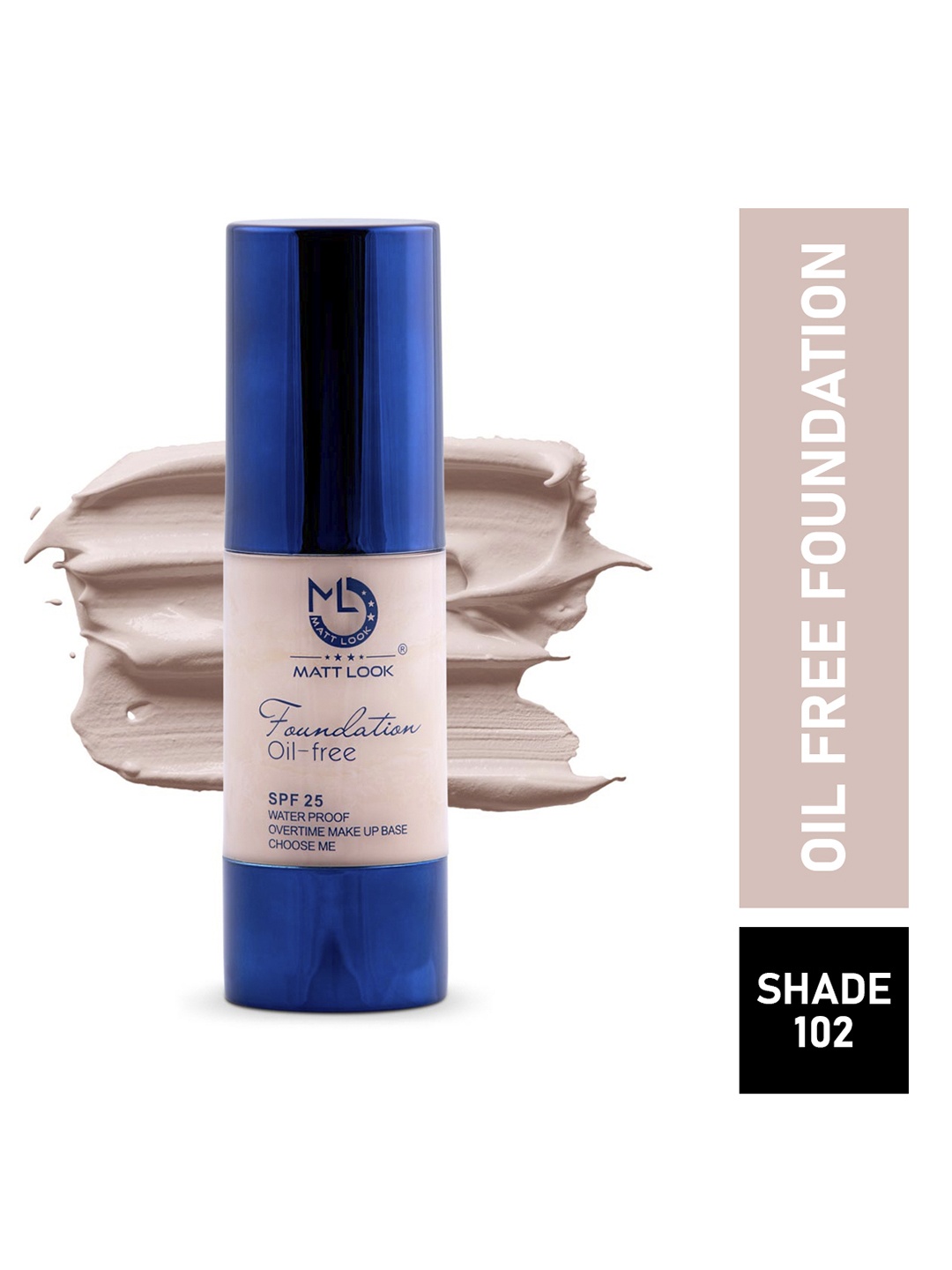 

MATTLOOK Foundation Oil Free & Waterproof SPF 25 - 102, Cream