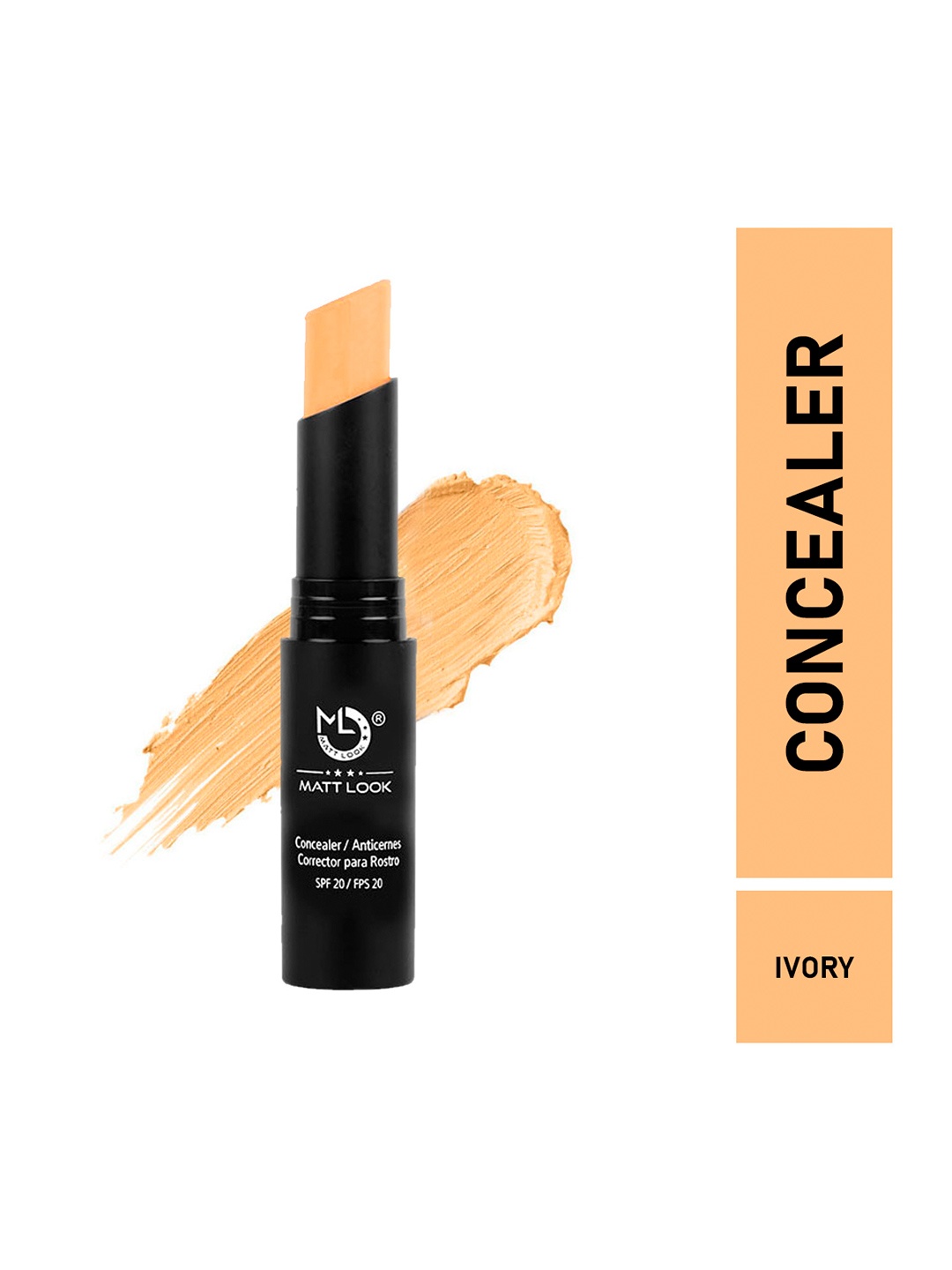 

MATTLOOK Concealer & Anticernes SPF-20/FPS-20 - Ivory, Pack of 2, Brown