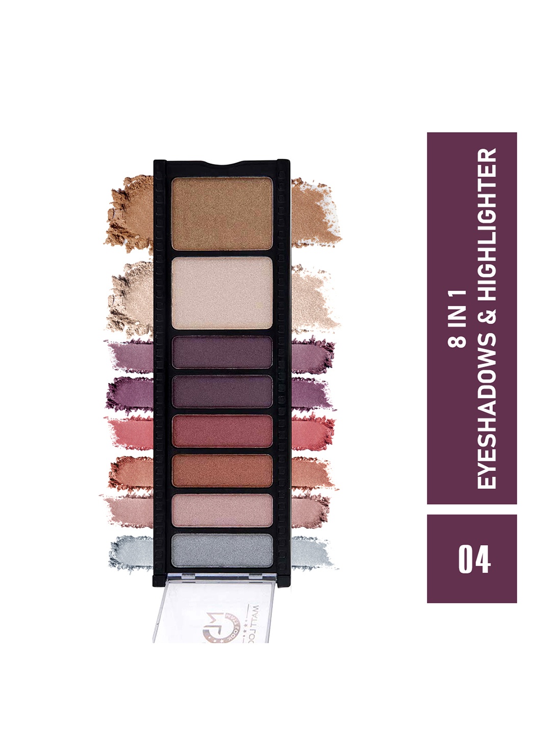 

MATTLOOK 8 in 1 Eyeshadow Highlighter Palette - Shade 4, Multi
