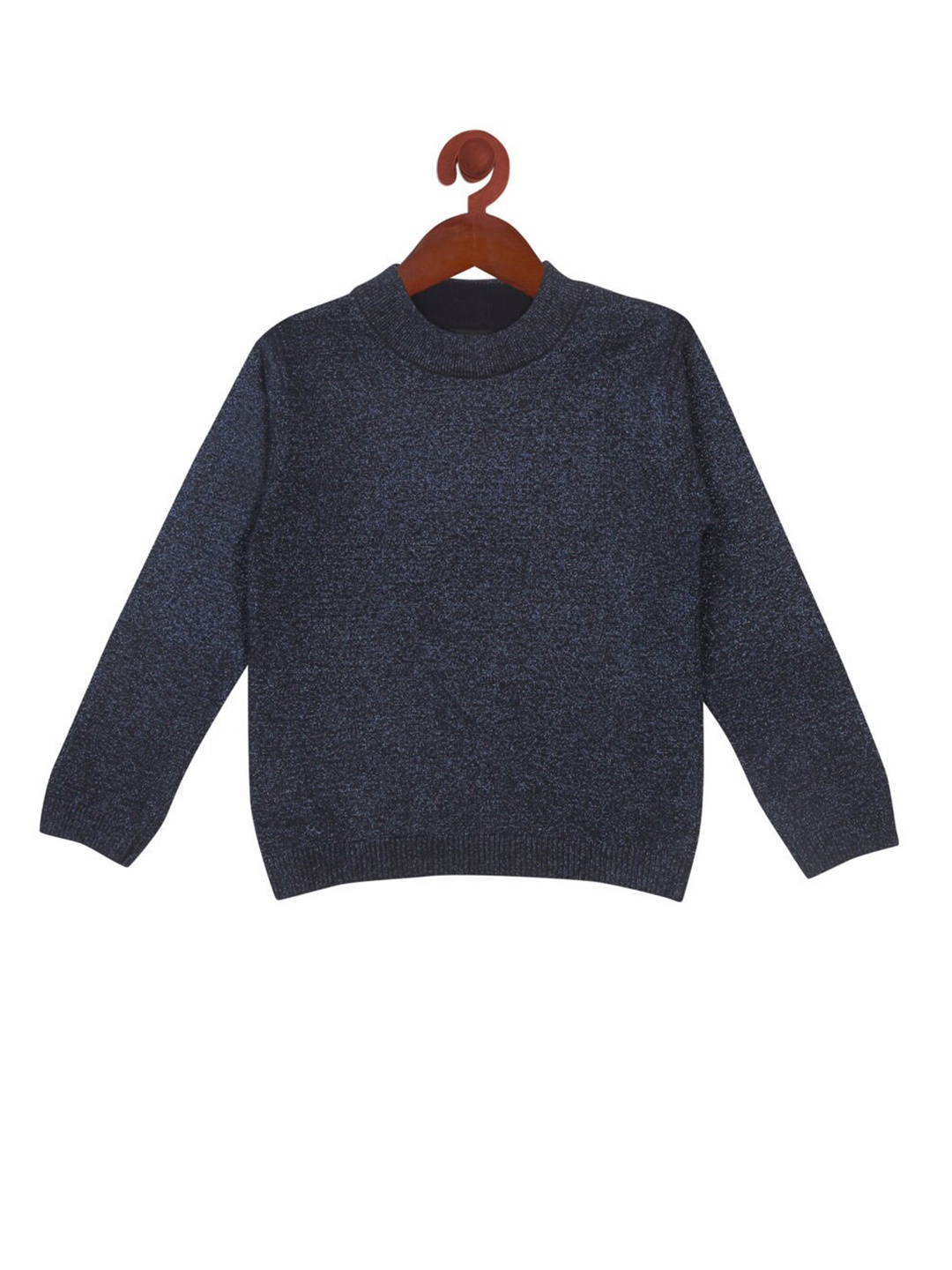 

Tiny Girl Girls Navy Blue Self Design Cotton Pullover
