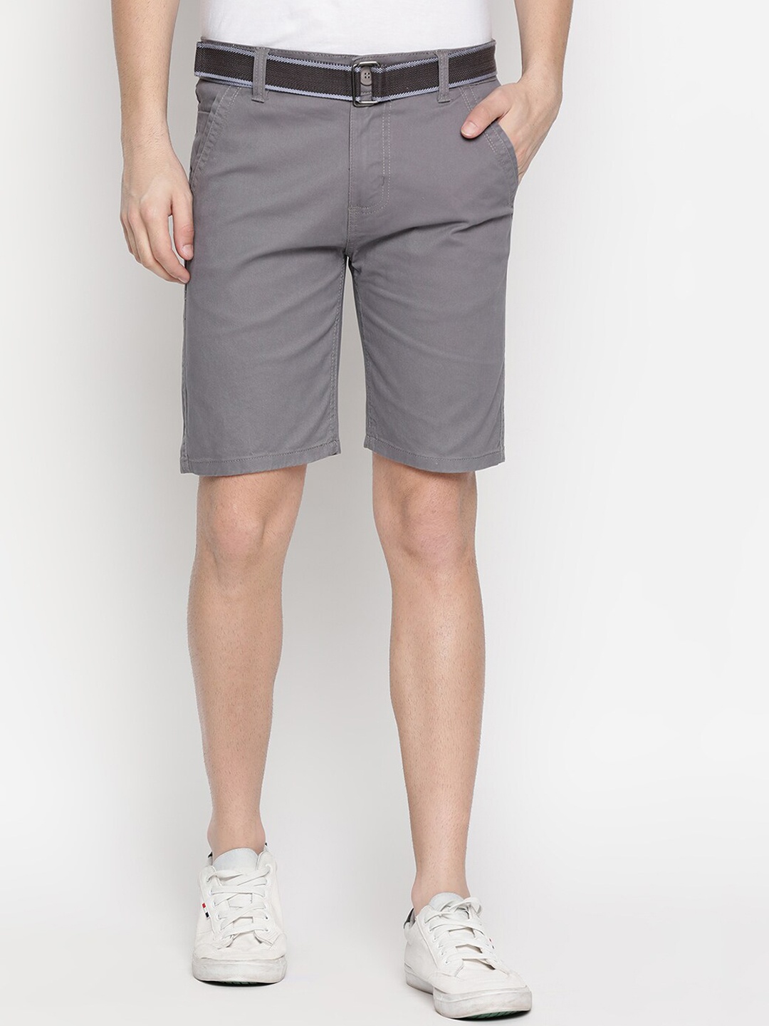 

V2 Value & Variety Men Grey Solid Cargo Shorts