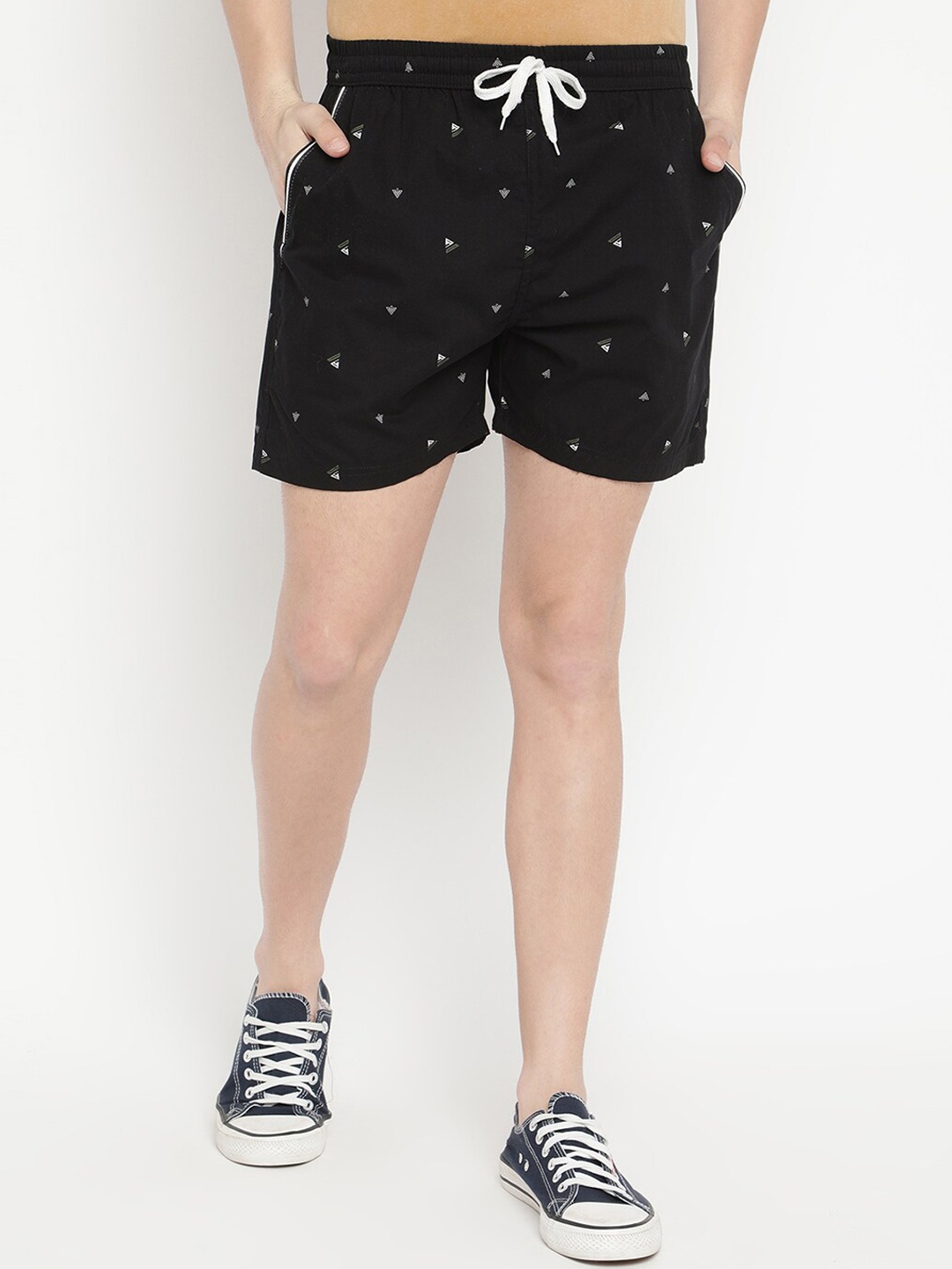 

V2 Value & Variety Men Black Printed Shorts