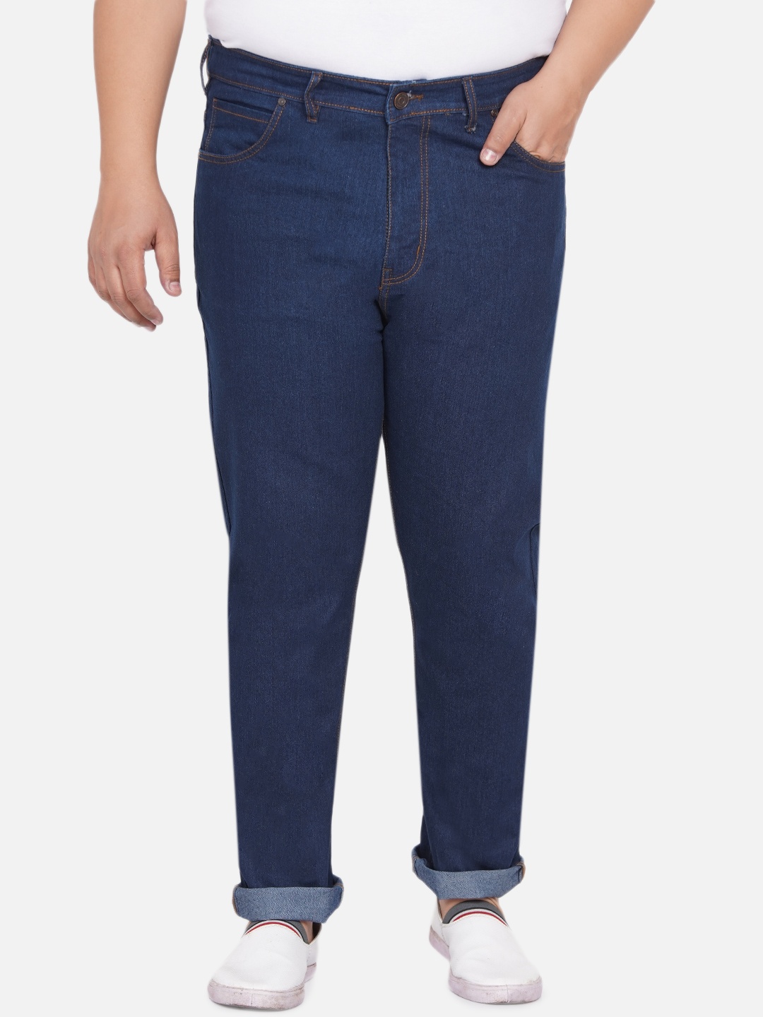 

John Pride Men Plus Size Blue Stretchable Jeans