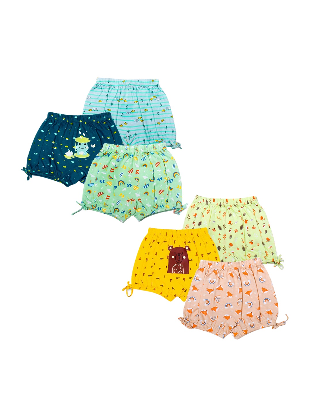 

SuperBottoms Girls Multi Pack of 6 Printed Sustainable Briefs