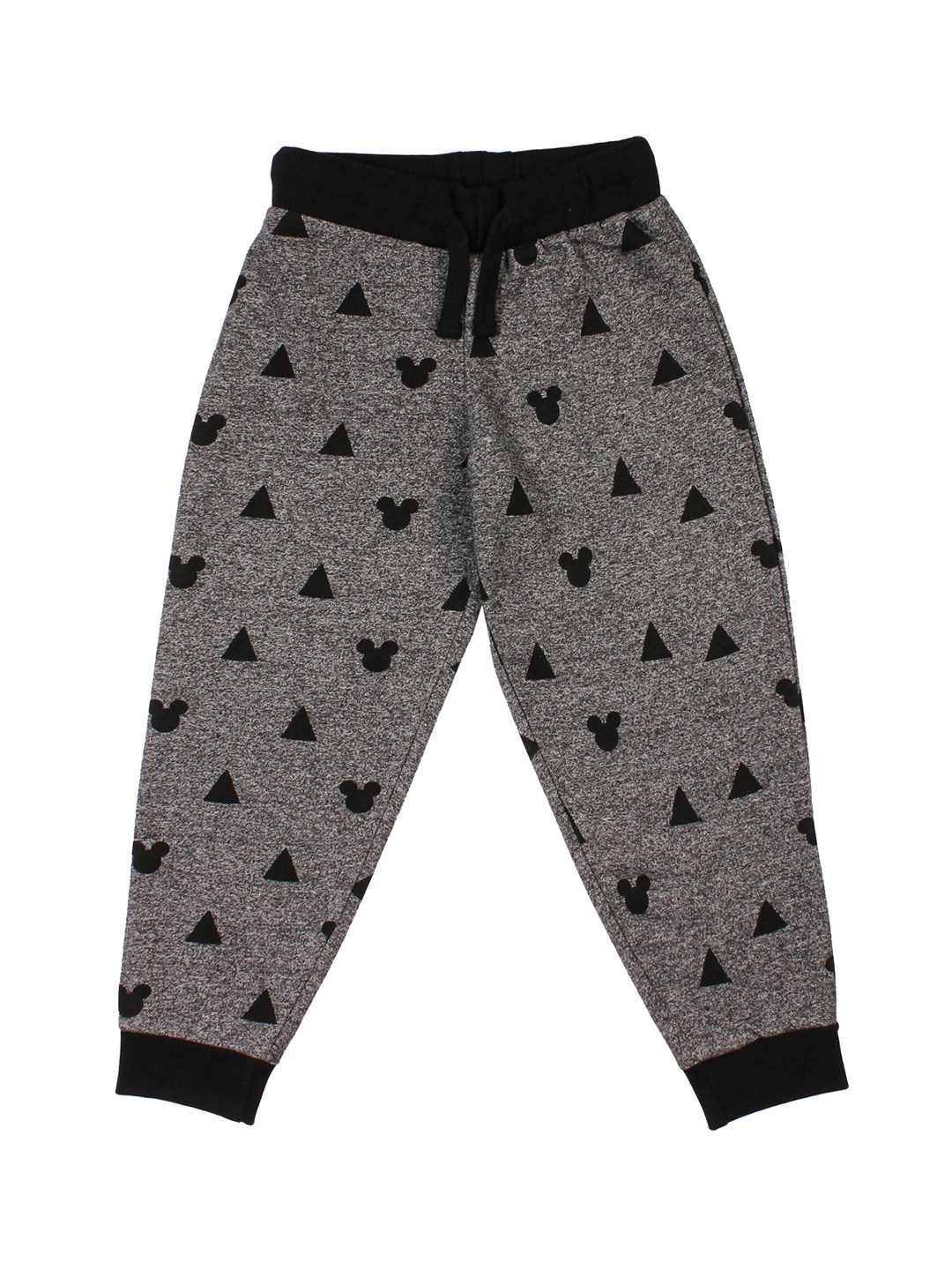 

Lil Lollipop Kids Grey & Black Printed Pure Cotton Joggers
