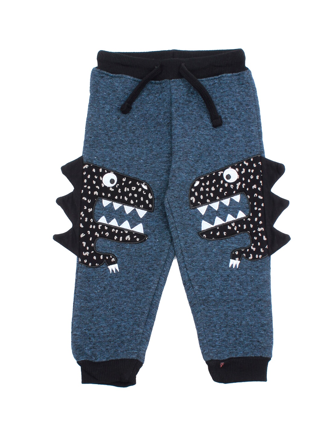 

Lil Lollipop Unisex Kids Blue Crocodile Print Pure Cotton Joggers