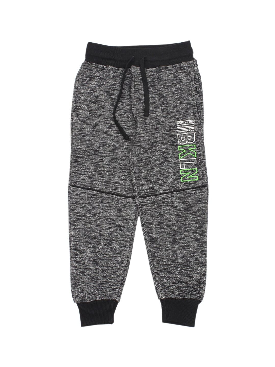 

Lil Lollipop Kids Grey Printed Pure Cotton Joggers