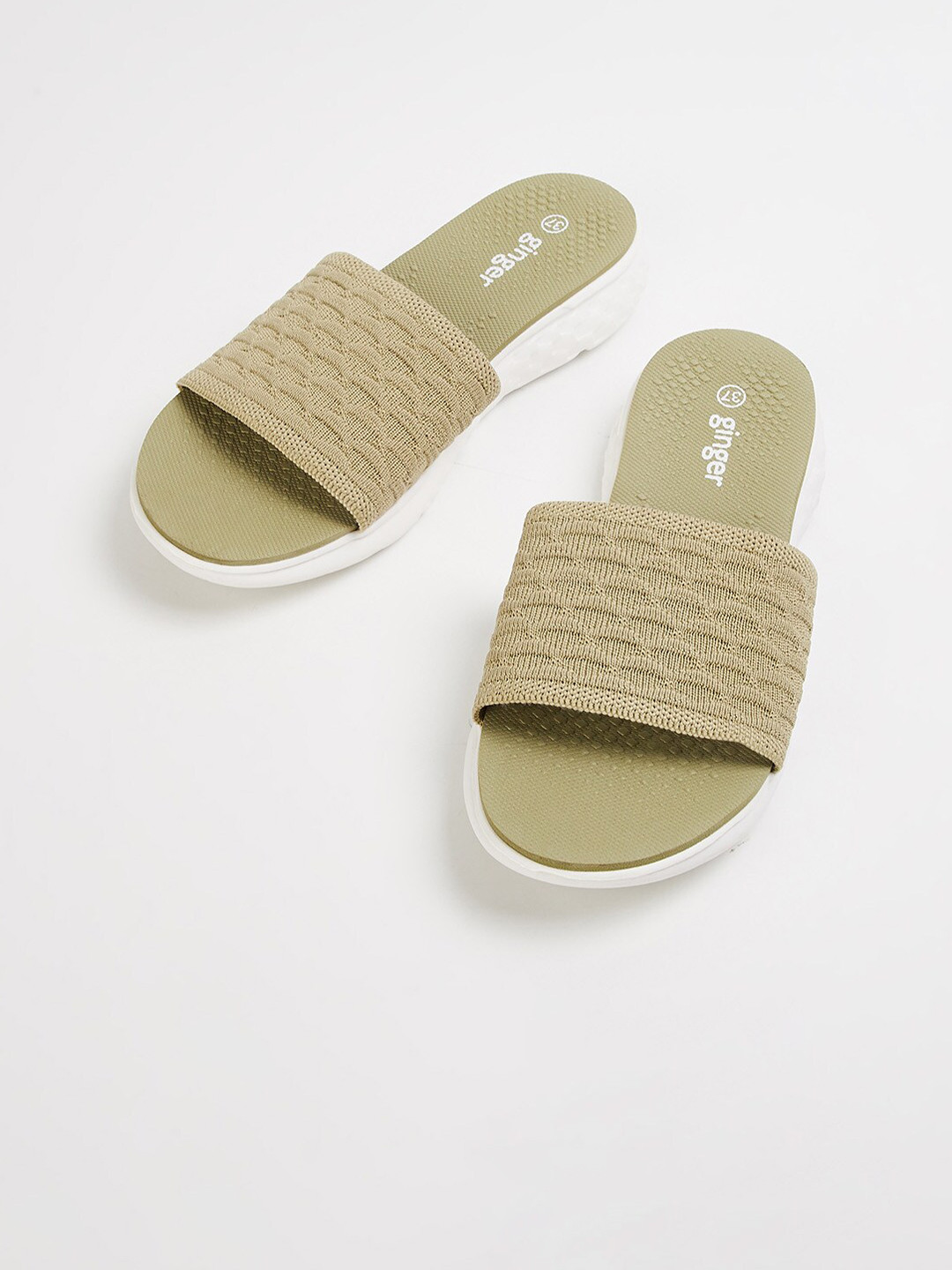 

Ginger by Lifestyle Women Olive Green Rubber Sliders