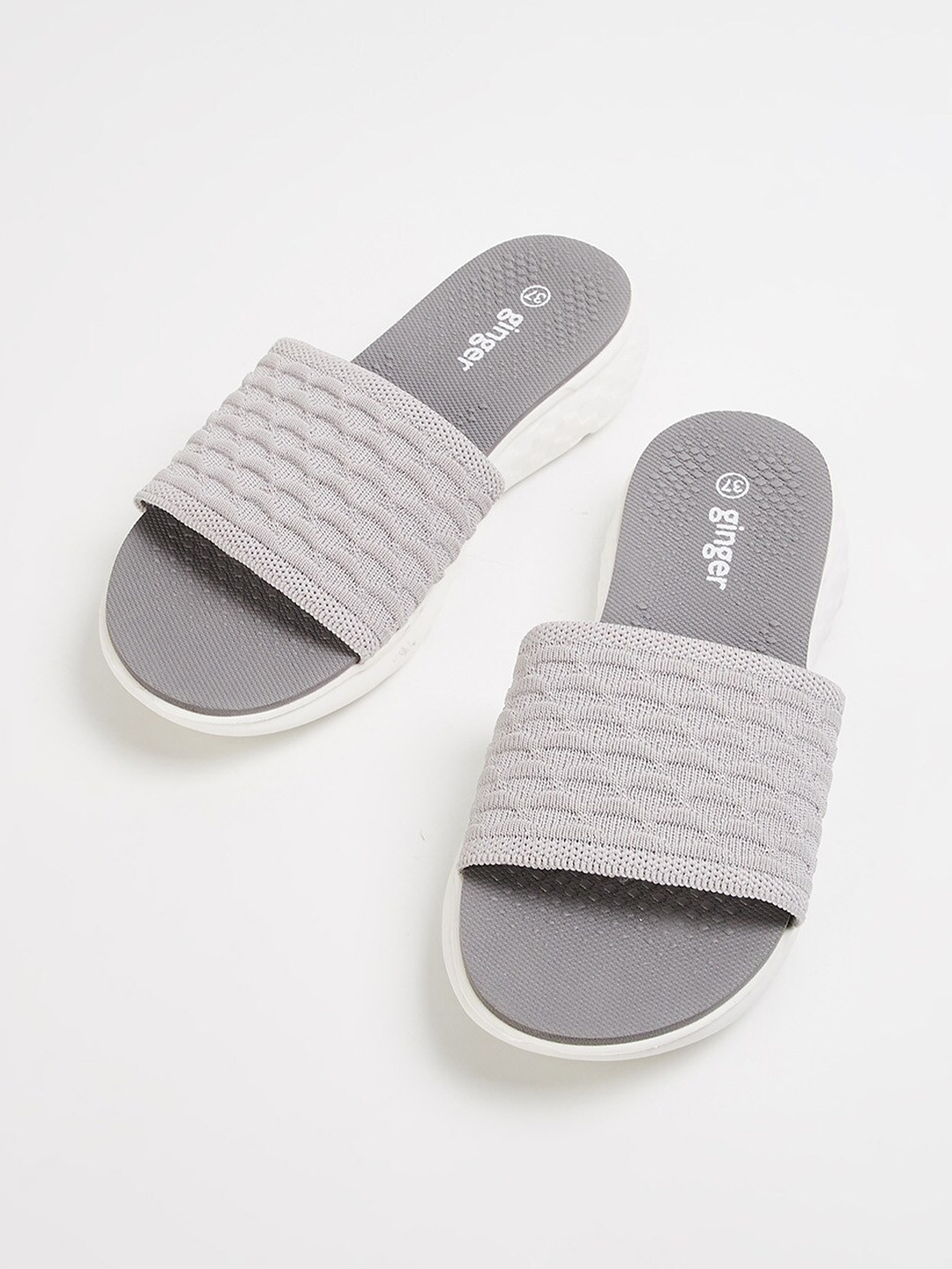 

Ginger by Lifestyle Women Grey Rubber Sliders