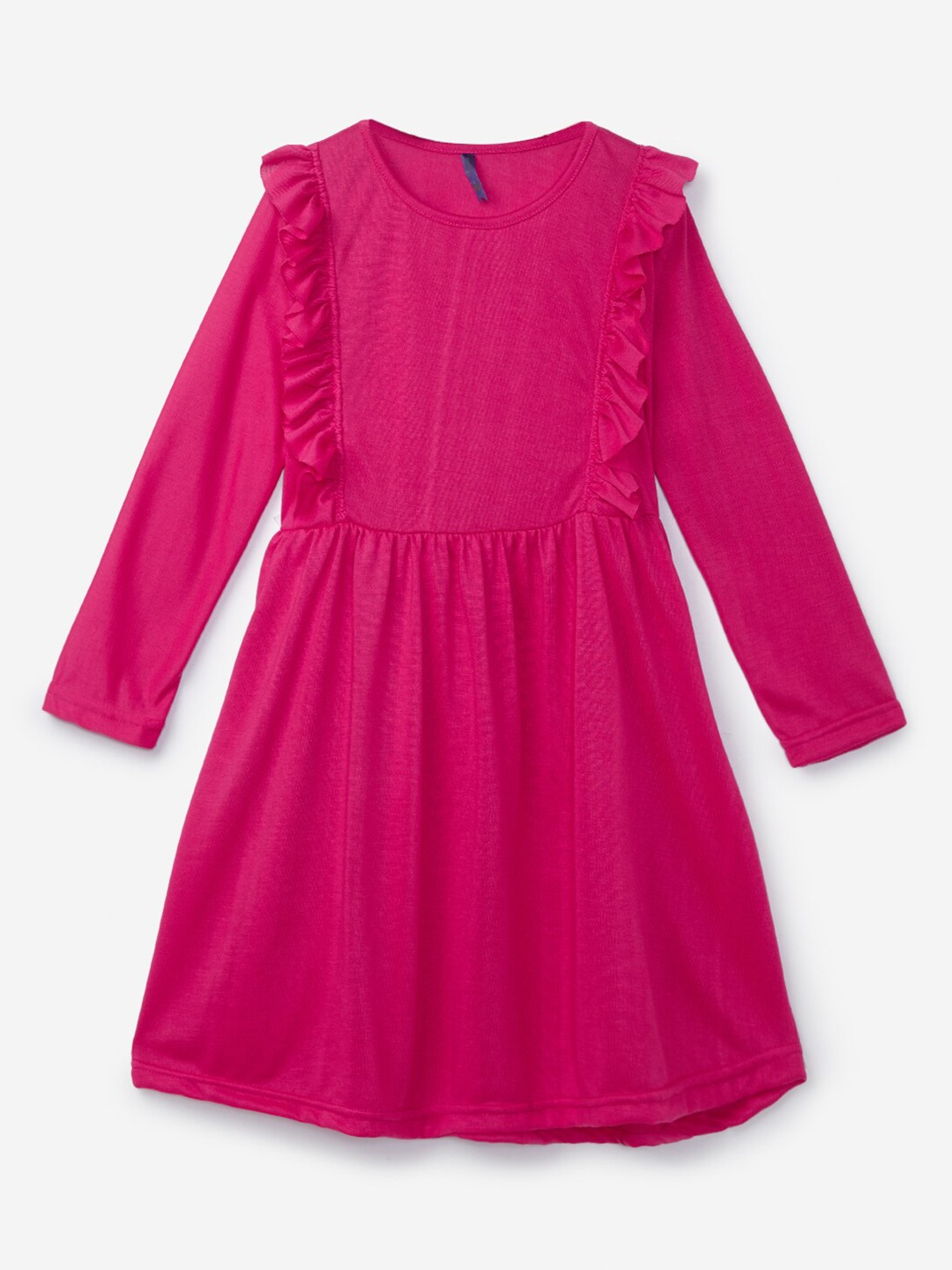 

YK Girls Pink Fit & Flare Cotton Dress