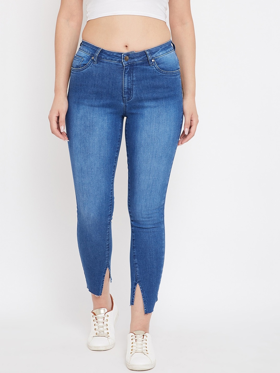 

Madame Women Blue Skinny Fit Light Fade Jeans