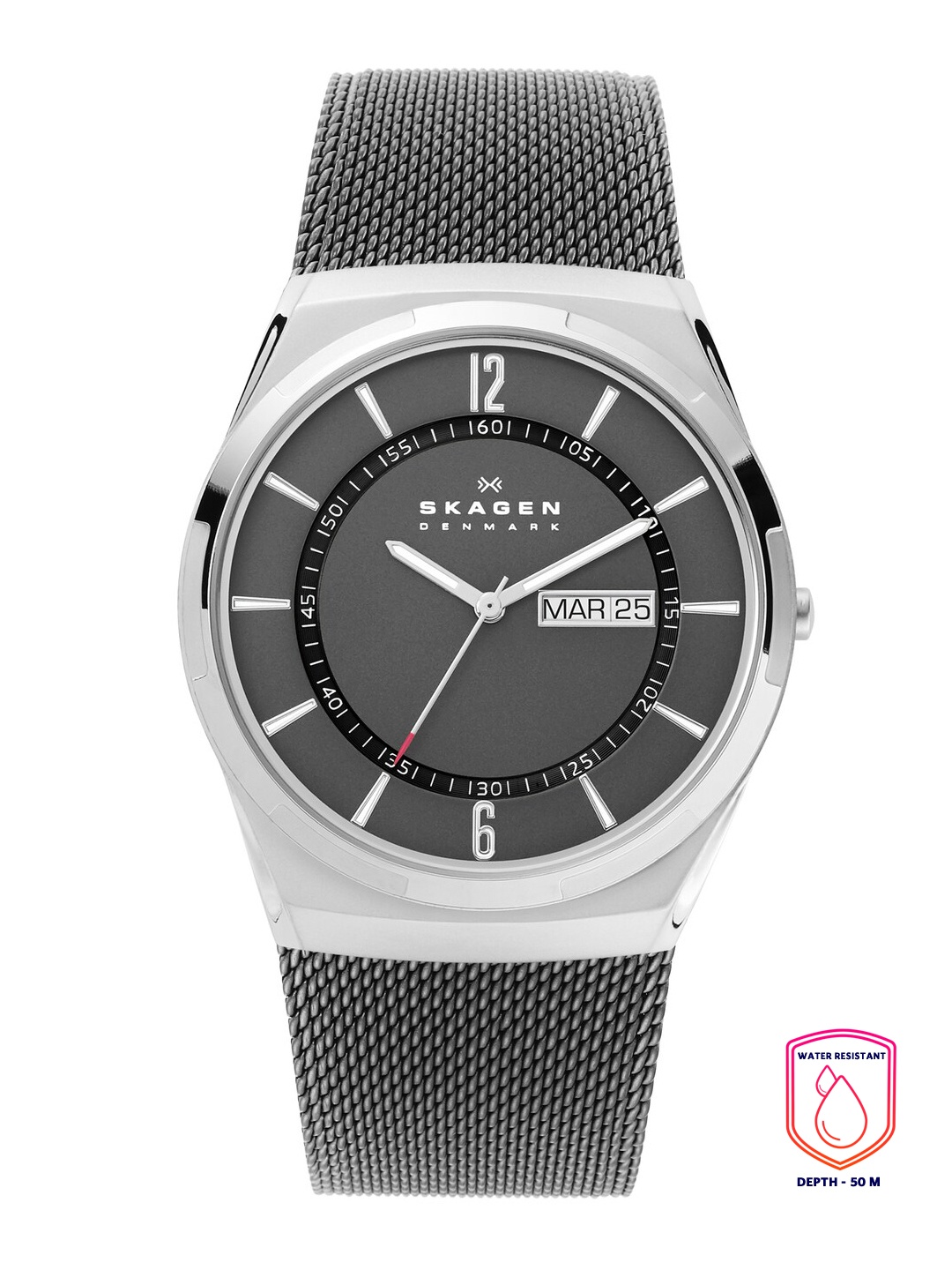 

SKAGEN Men Charcoal Dial Stainless Steel Bracelet Style Analogue Watch SKW6790