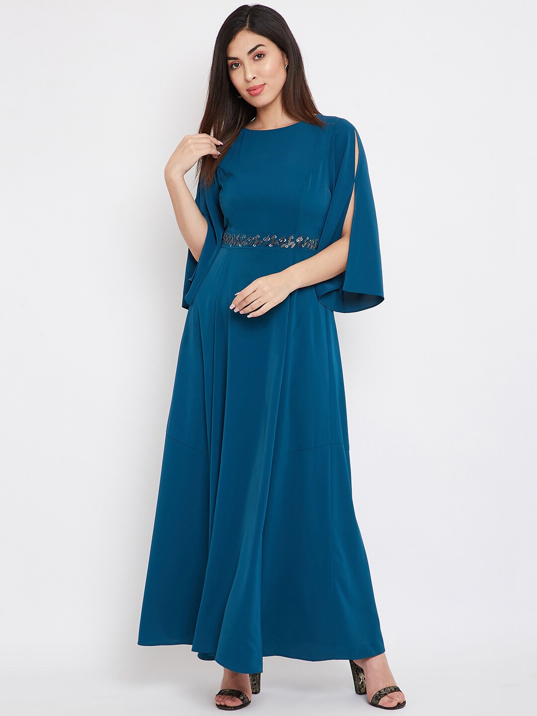 

Madame Women Teal Green Maxi Dress