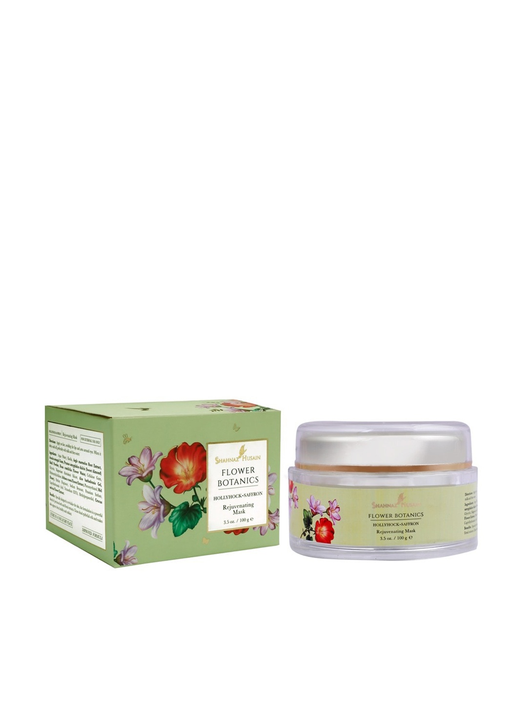 

Shahnaz Husain Flower Botanics Hollyhock-Saffron Rejuvenating Mask - 100 Gm, White