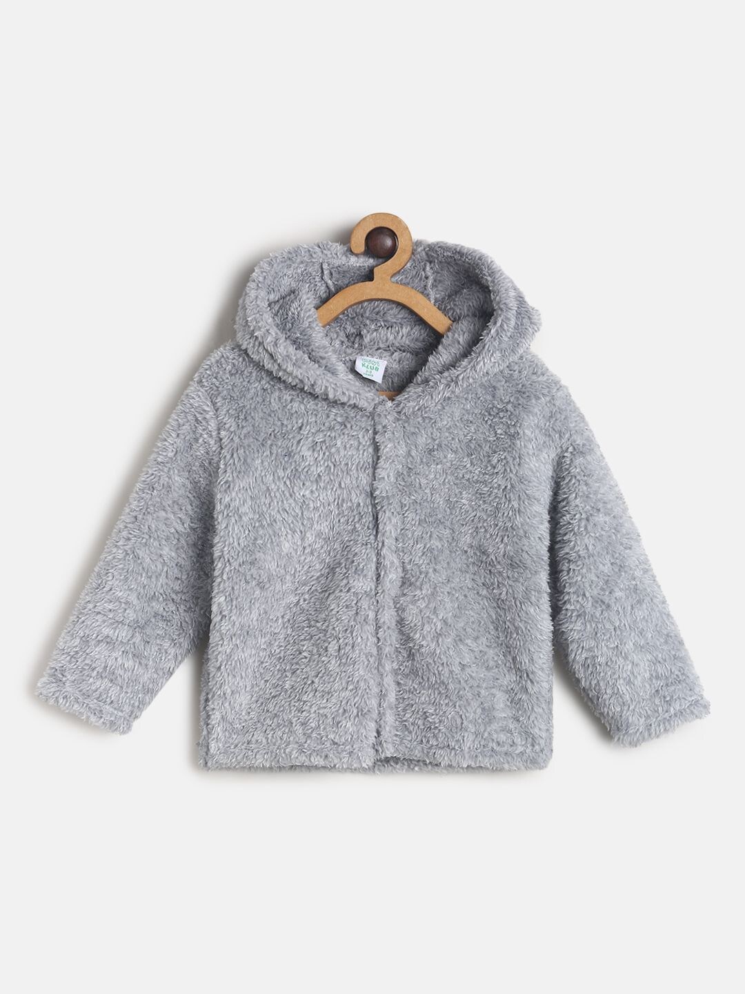 

MINI KLUB Boys Grey Hooded Fuzzy Sweater