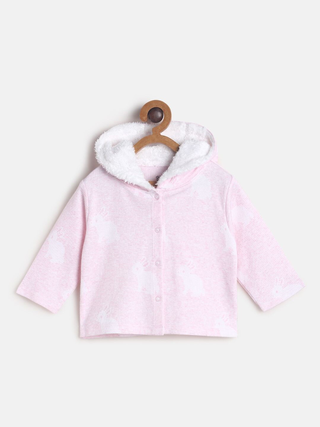

MINI KLUB Girls Pink Floral Lightweight Hooded Tailored Jacket