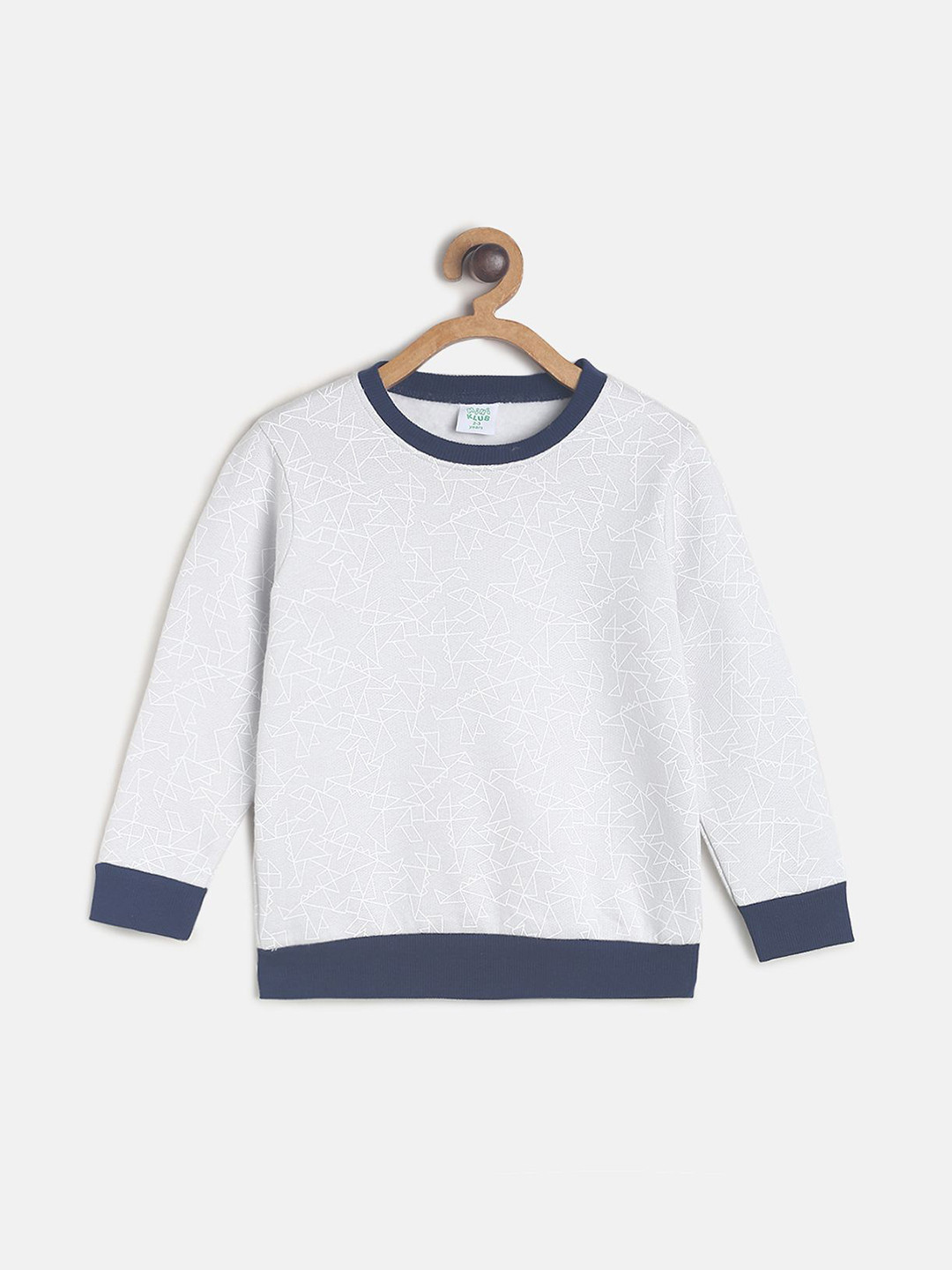 

MINI KLUB Boys Grey & Navy Blue Sweatshirt