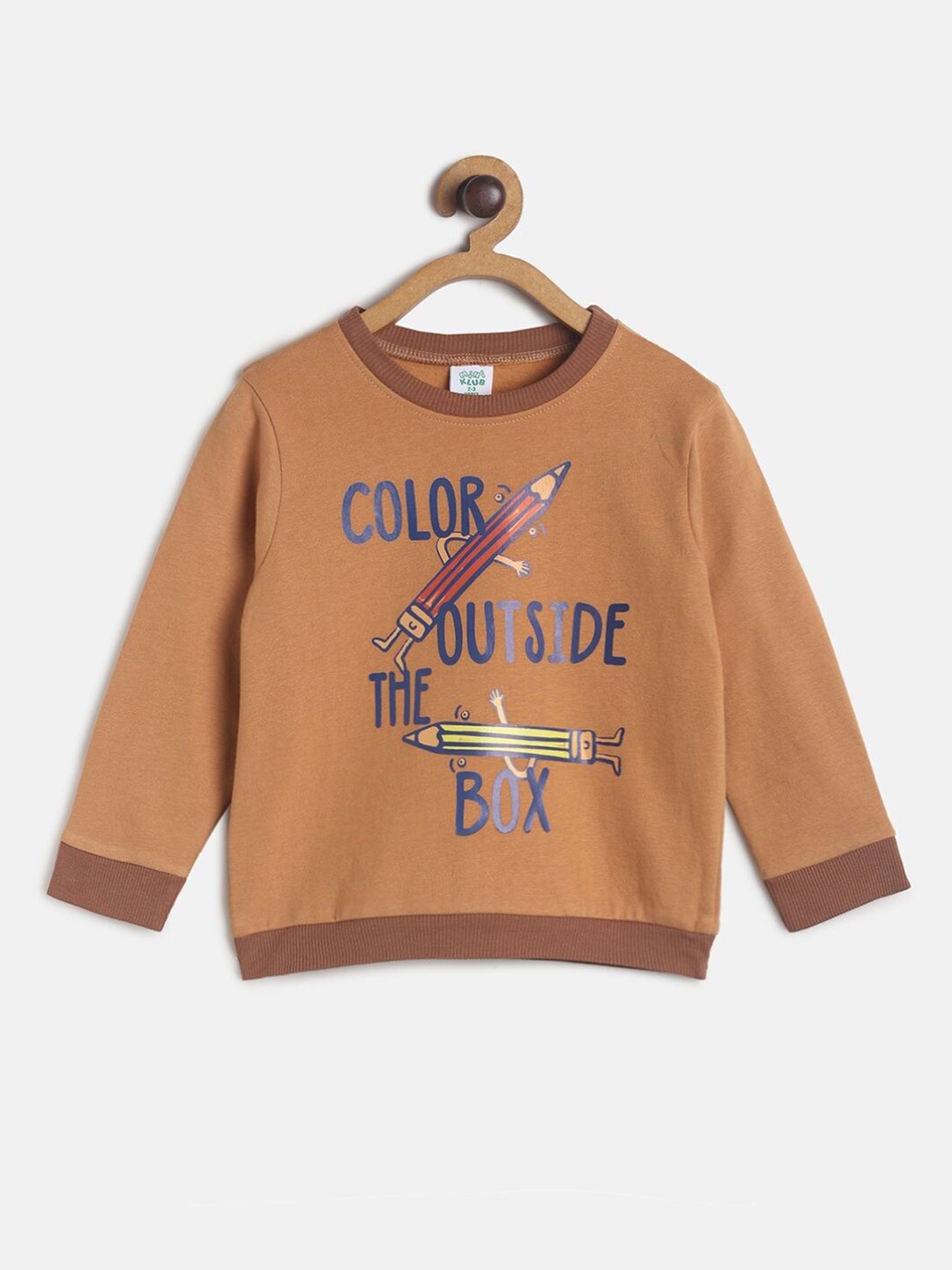 

MINI KLUB Boys Printed Sweatshirt, Brown