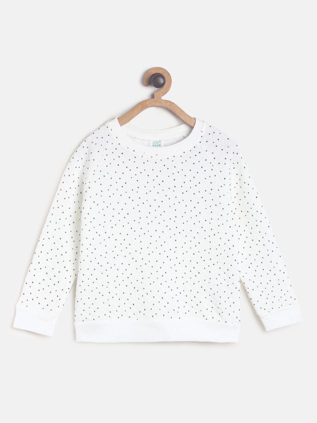 

MINI KLUB Kids Girls White Printed Sweatshirt