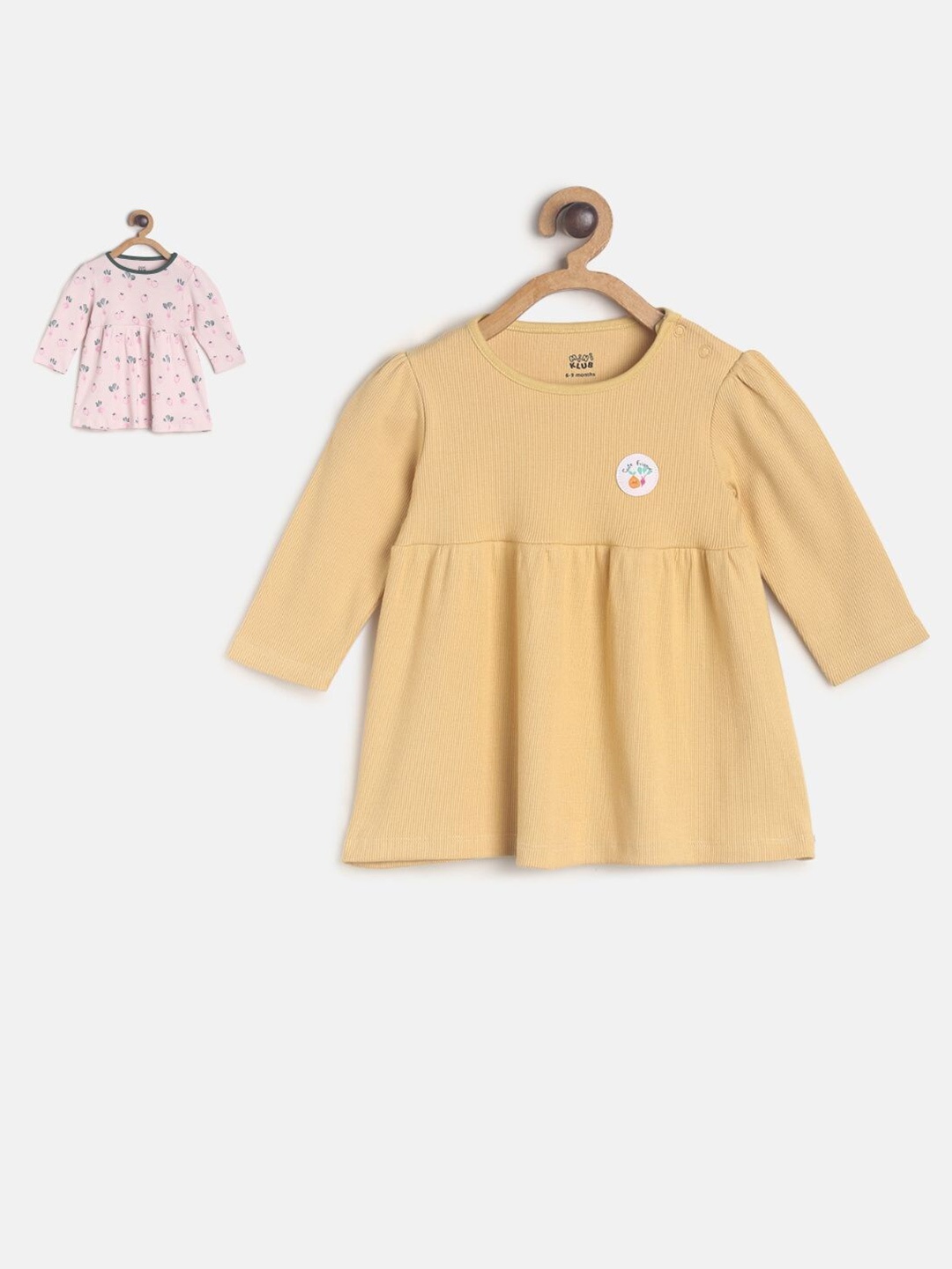 

MINI KLUB Girls Multicoloured Pack of 2 A-Line Dress, Multi
