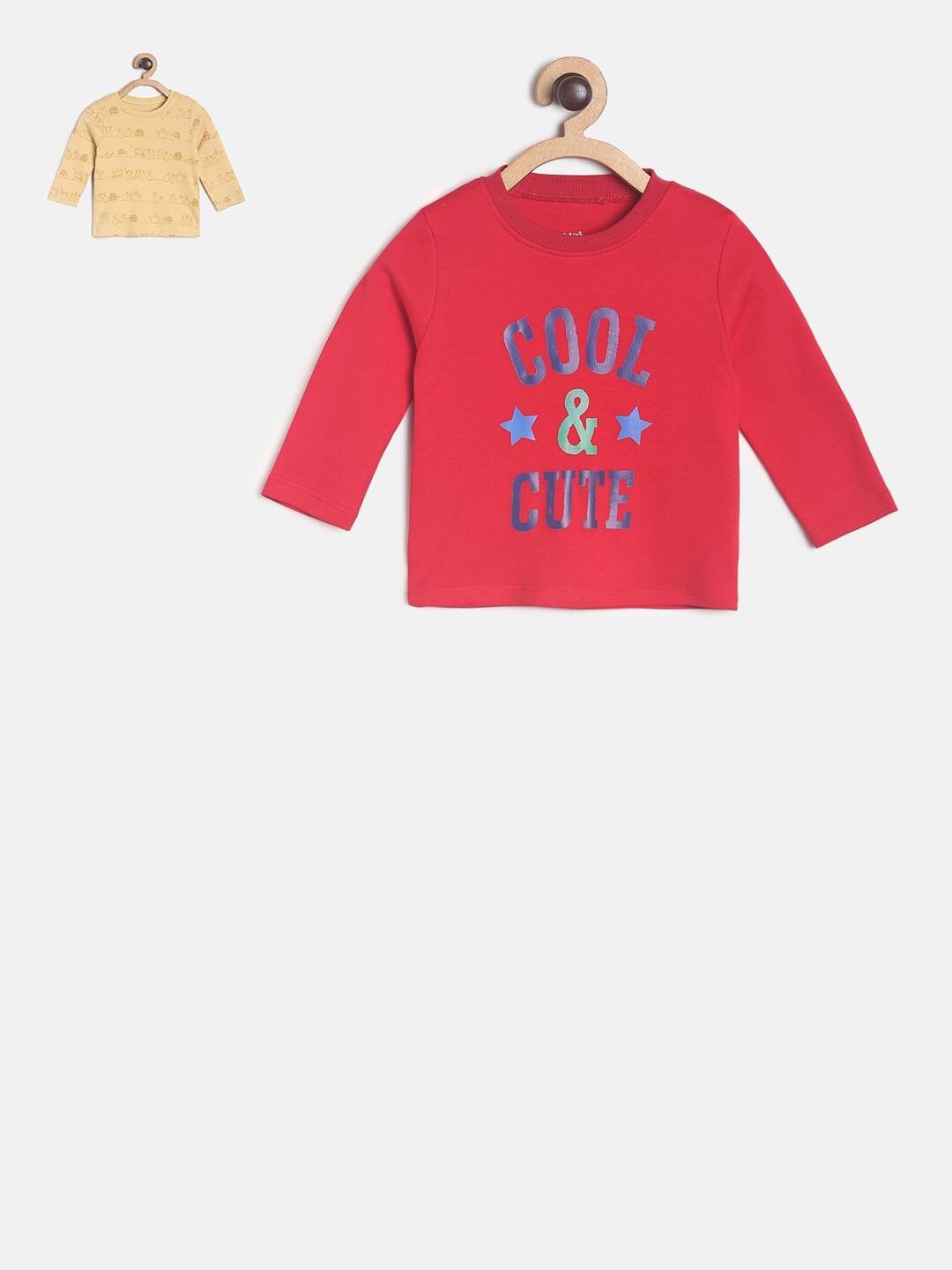 

MINI KLUB Boys Multicoloured Pack of 2 Printed T-shirt, Multi