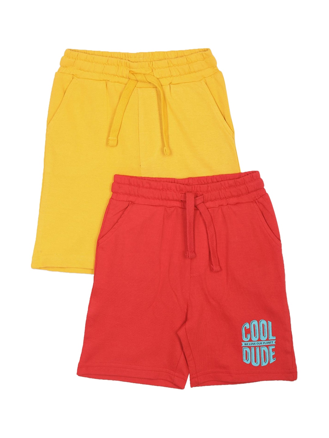 

Donuts Boys Pack of 2 Pure Cotton Regular Shorts, Red