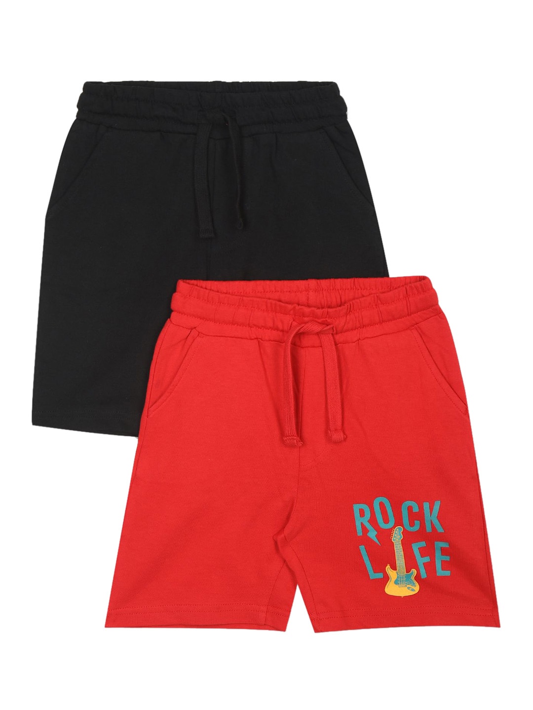 

Donuts Boys Pack of 2 Pure Cotton Regular Shorts, Red