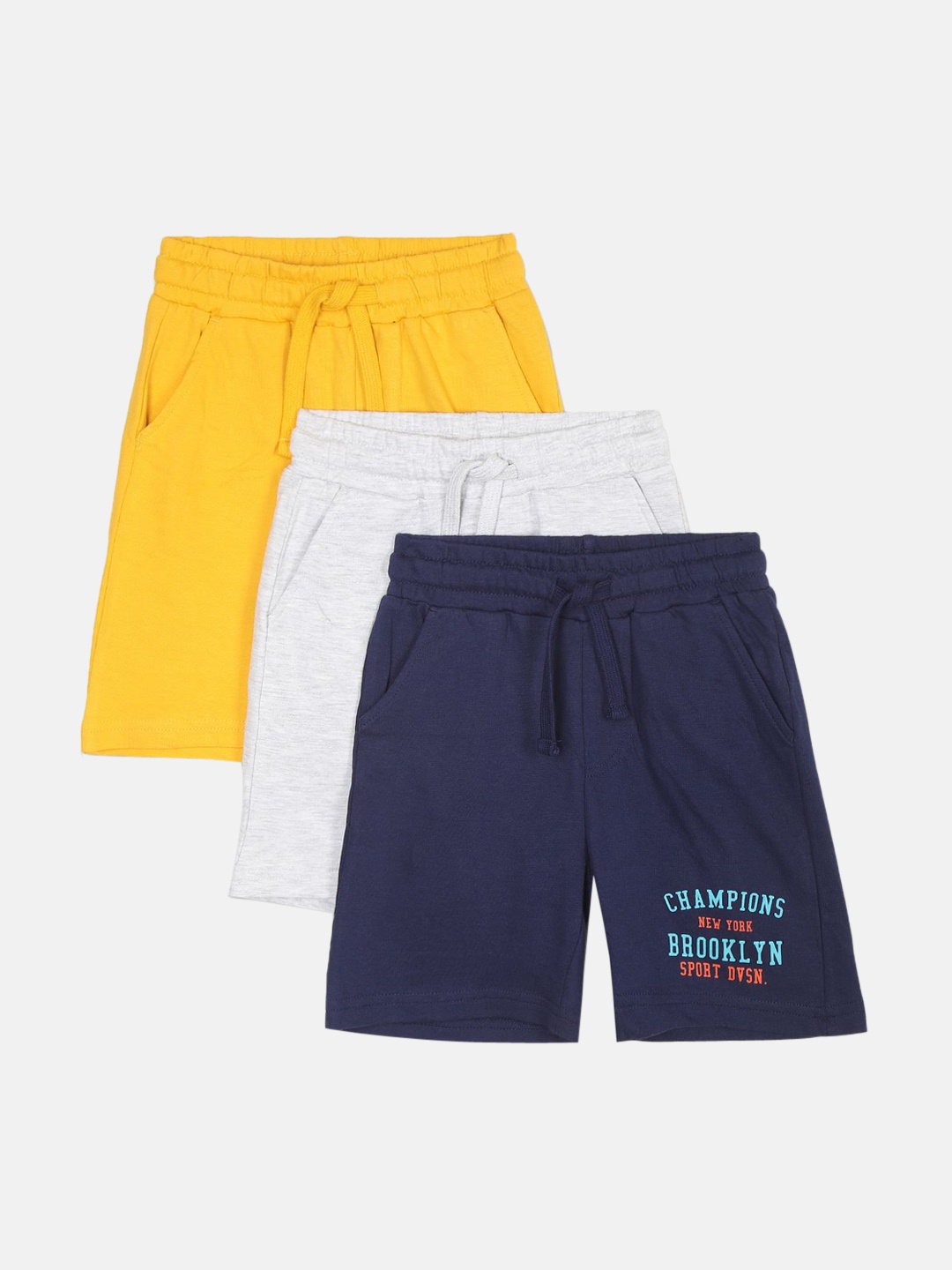 

Donuts Boys Pack of 3 Cotton Regular Shorts, Yellow