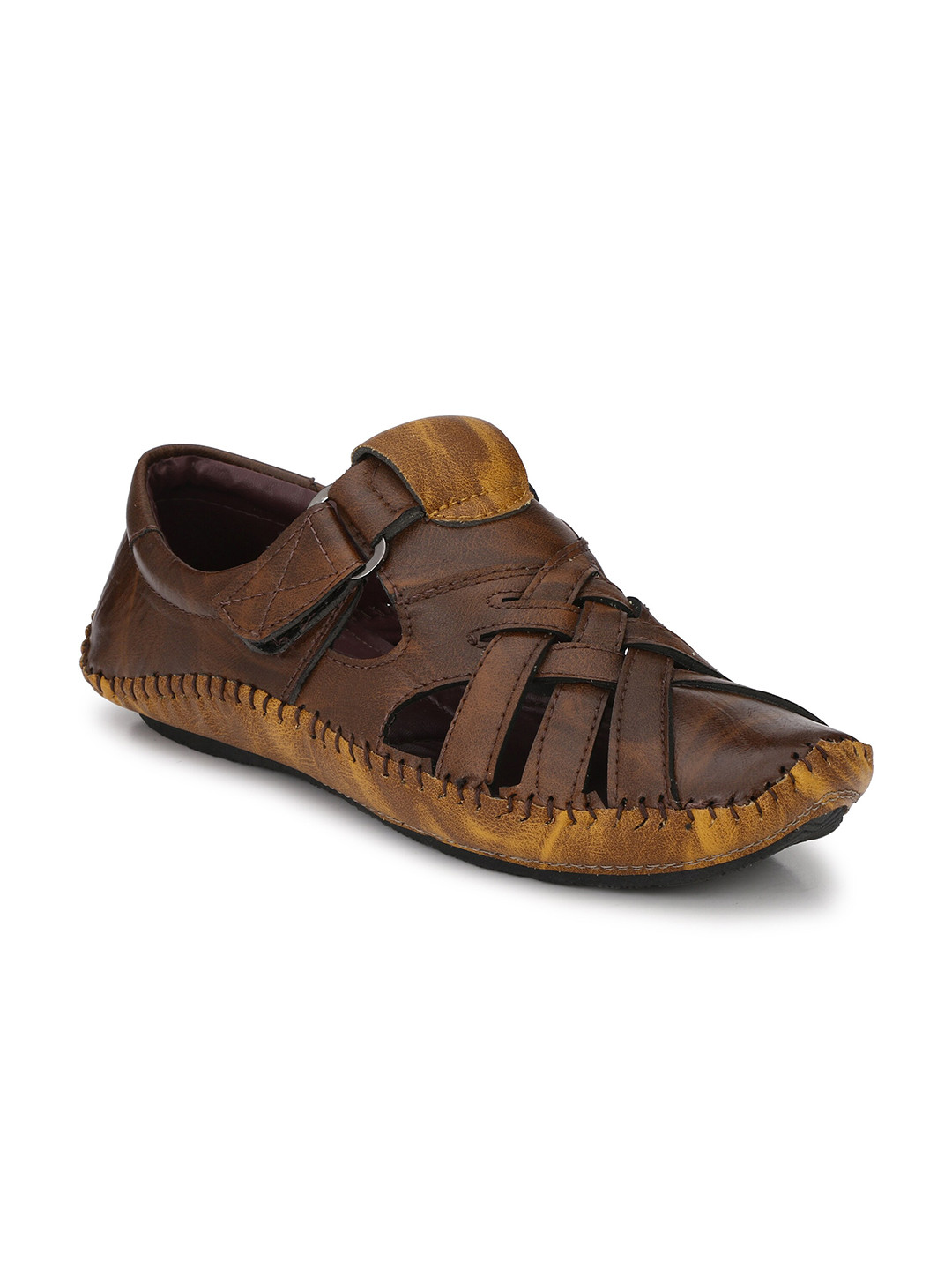 

Big Fox Men Brown & Tan Shoe-Style Sandals