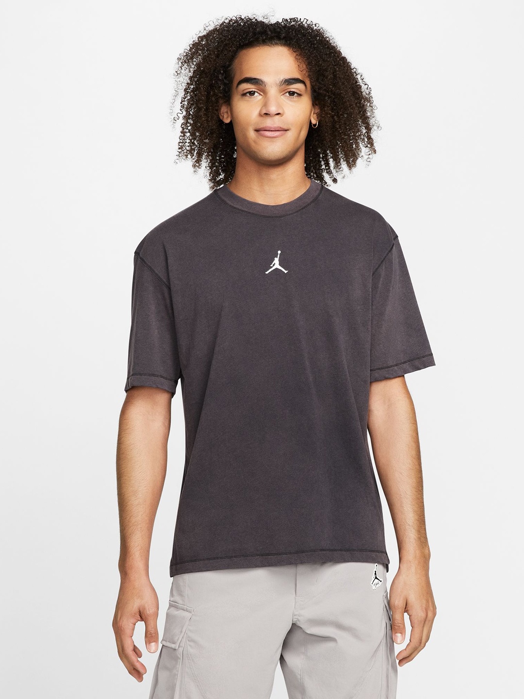 

Nike Men Black Printed M J DF SPRT SS T-shirt