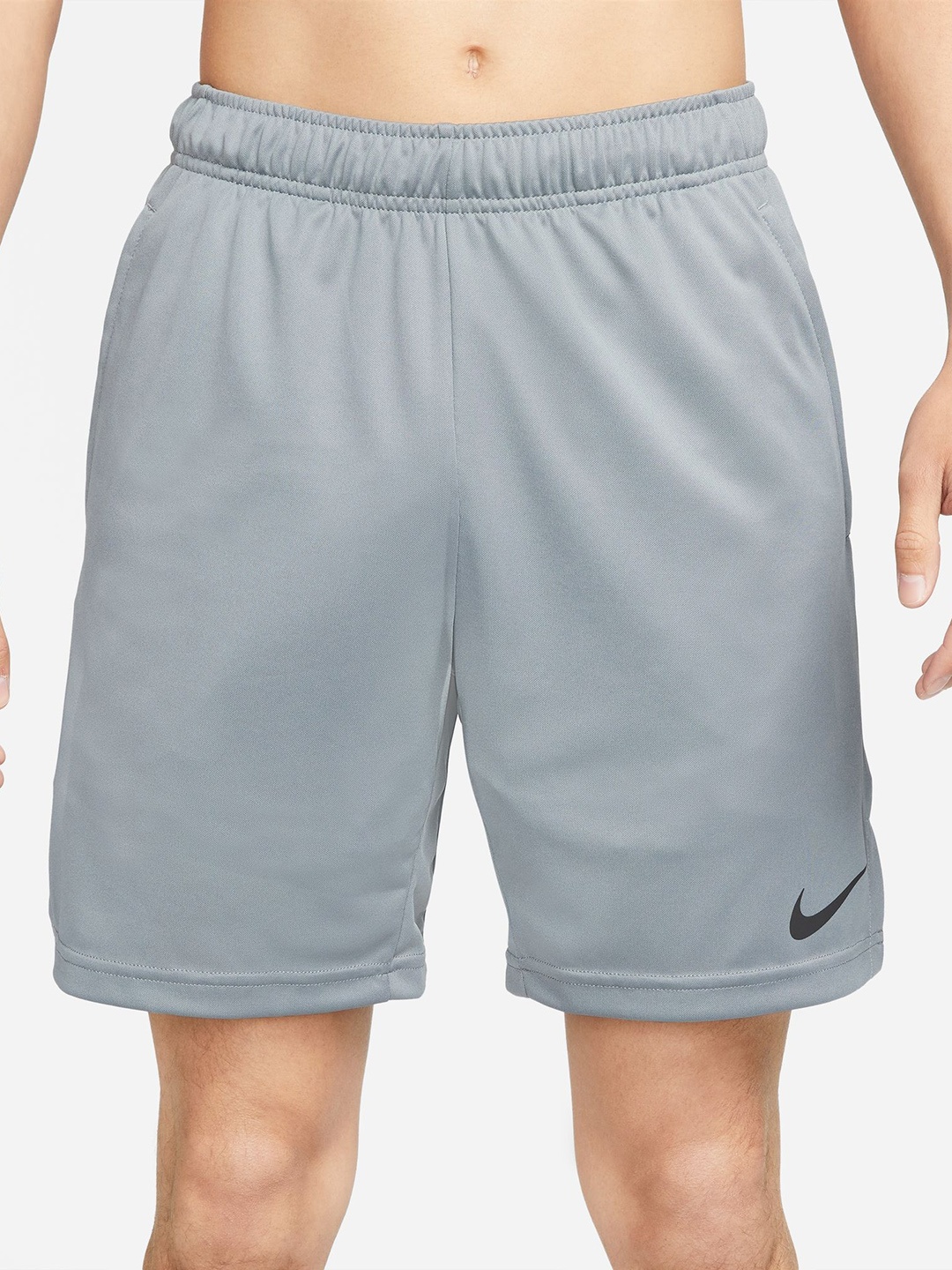 

Nike Men Grey Solid Dri-FIT EPIC KNIT 8IN Sports Shorts