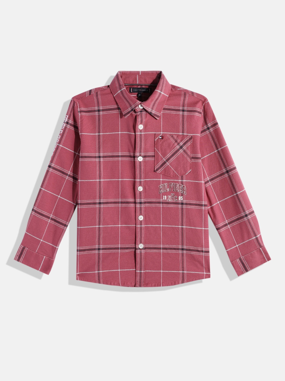 

Tommy Hilfiger Boys Tartan Checked Casual Shirt, Pink