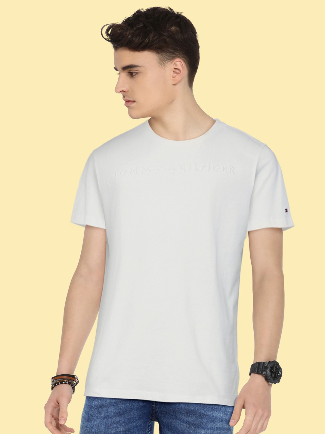 

Tommy Hilfiger Boys White Organic Cotton Applique T-shirt