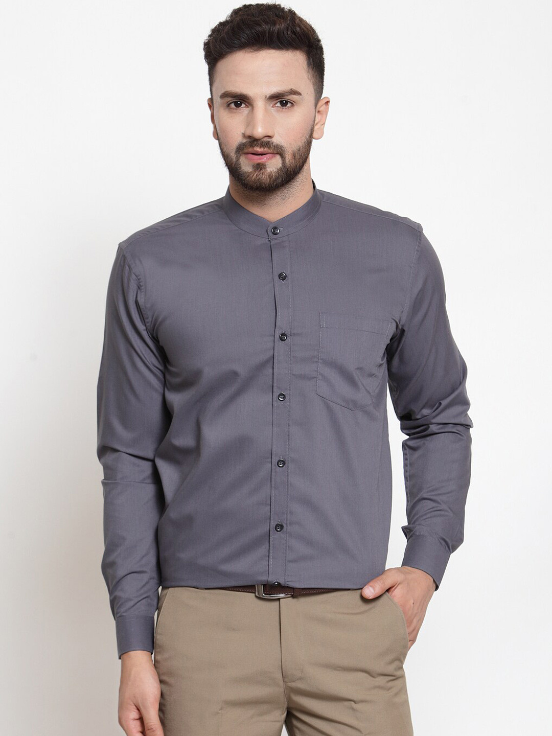 

JAINISH Men Grey Comfort Formal Shirt