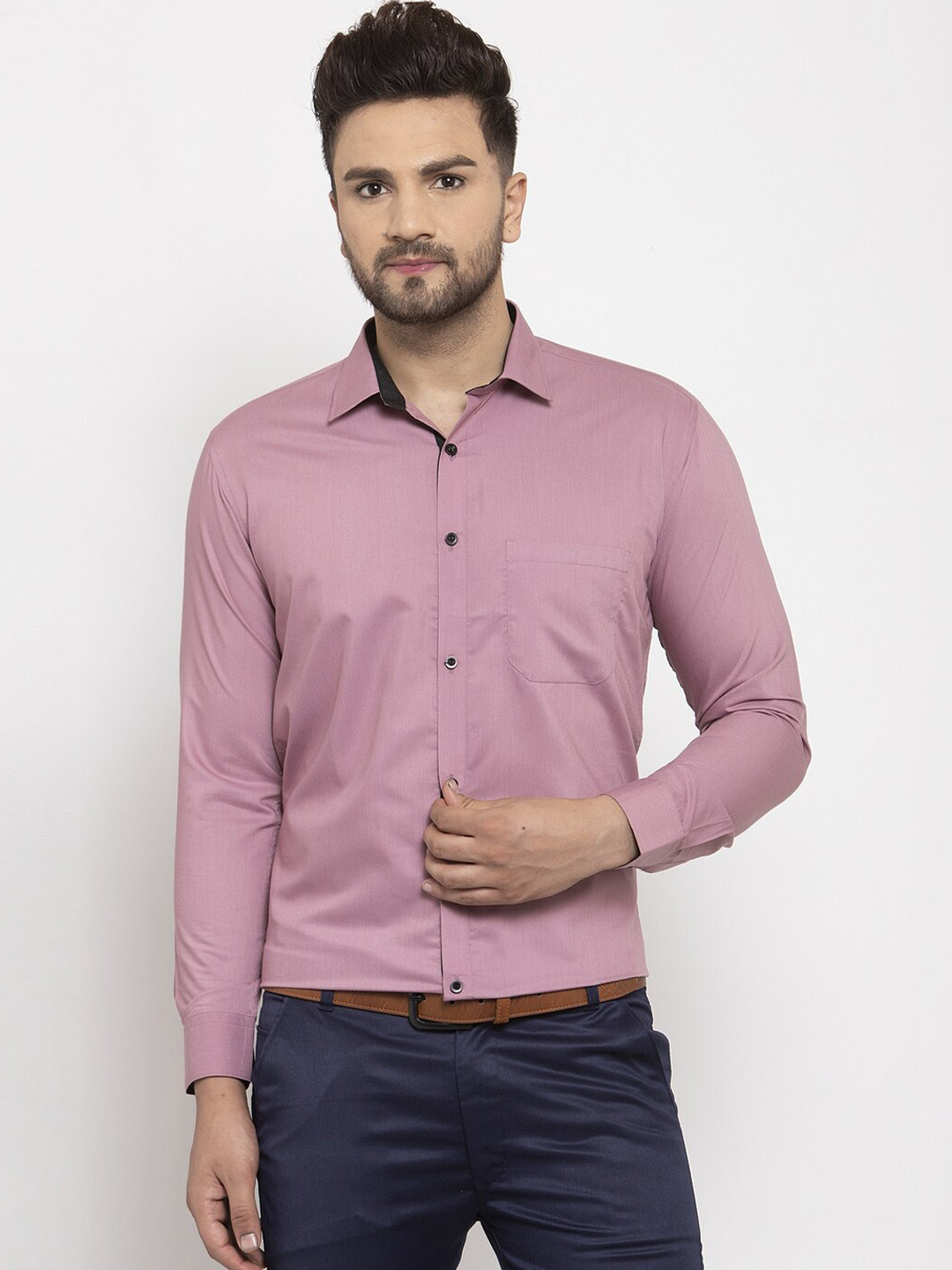 

JAINISH Men Magenta Comfort Formal Shirt