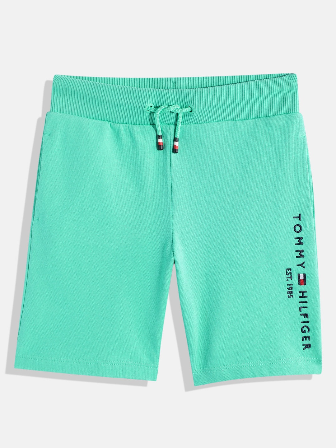 

Tommy Hilfiger Boys Organic Cotton Brand Logo Printed Shorts, Green