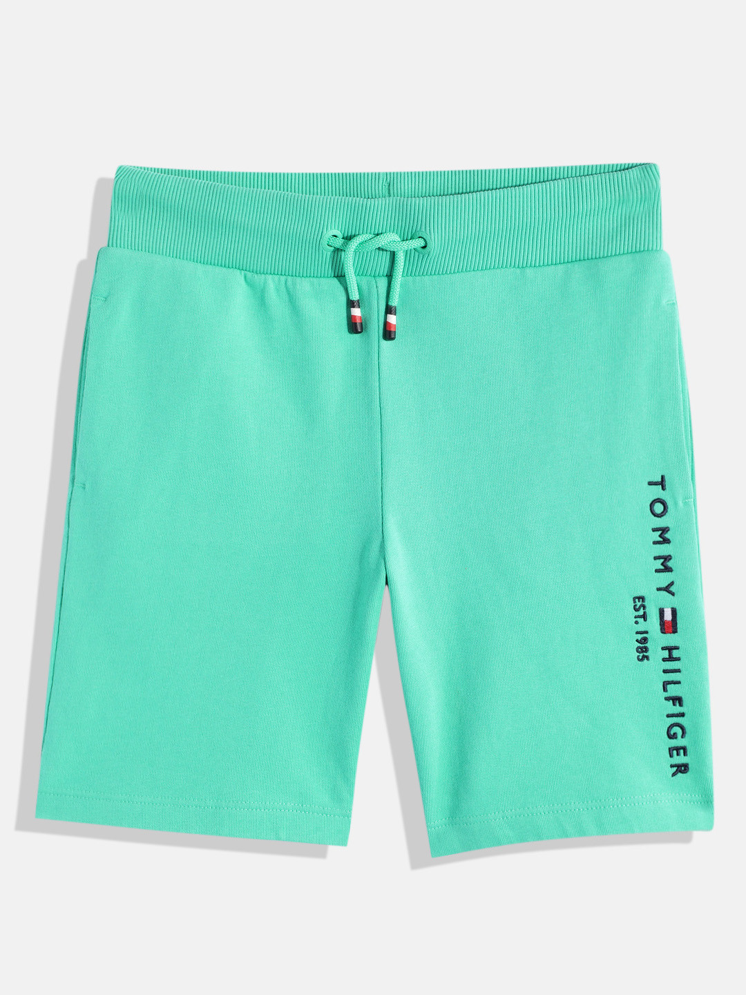 

Tommy Hilfiger Boys Organic Cotton Brand Logo Printed Shorts, Green