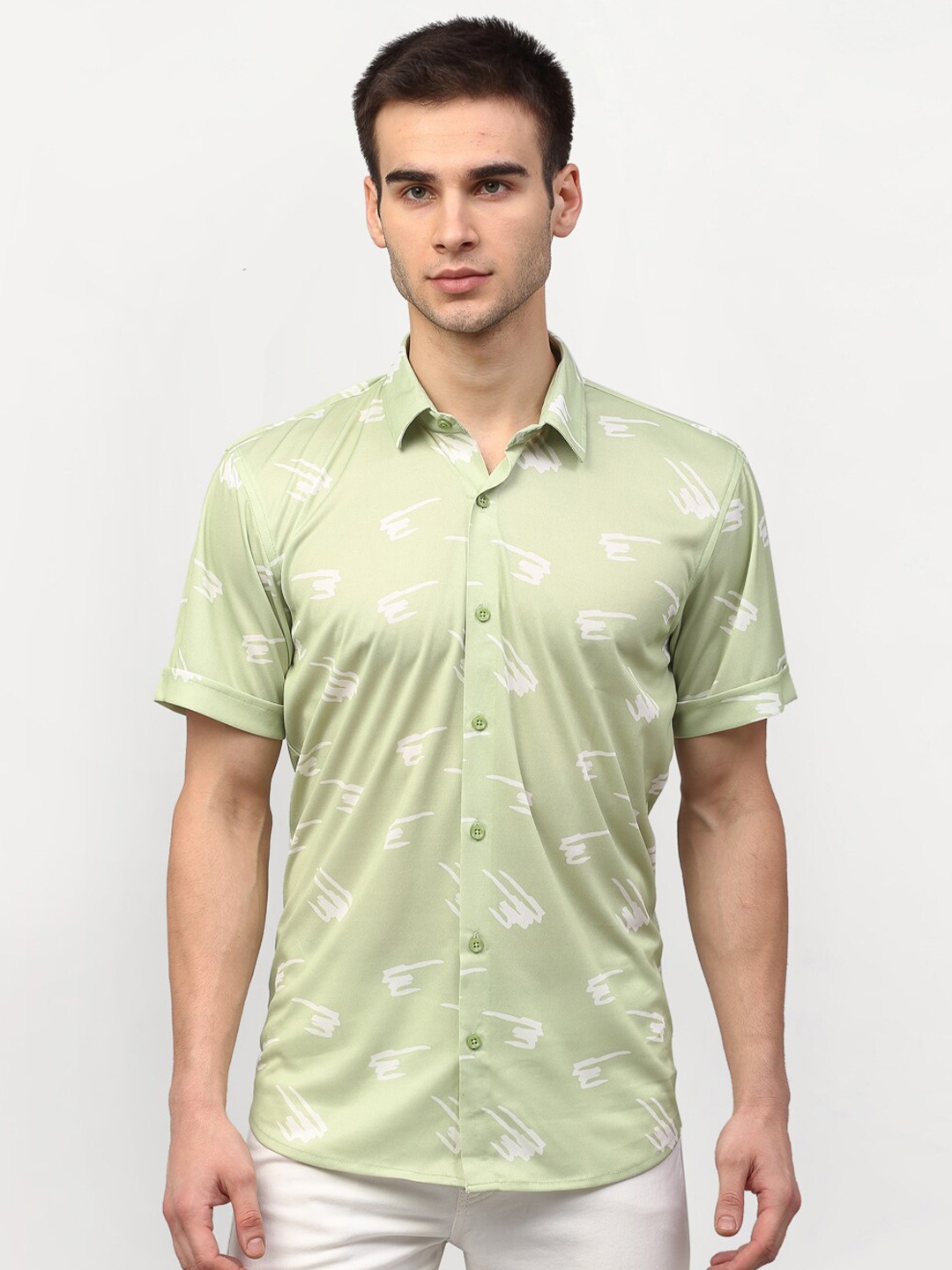 

JAINISH Men Green Comfort Printed Casual Shirt