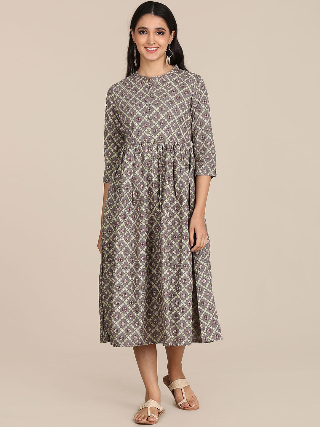 

Karigari Grey Ethnic Motifs Dress