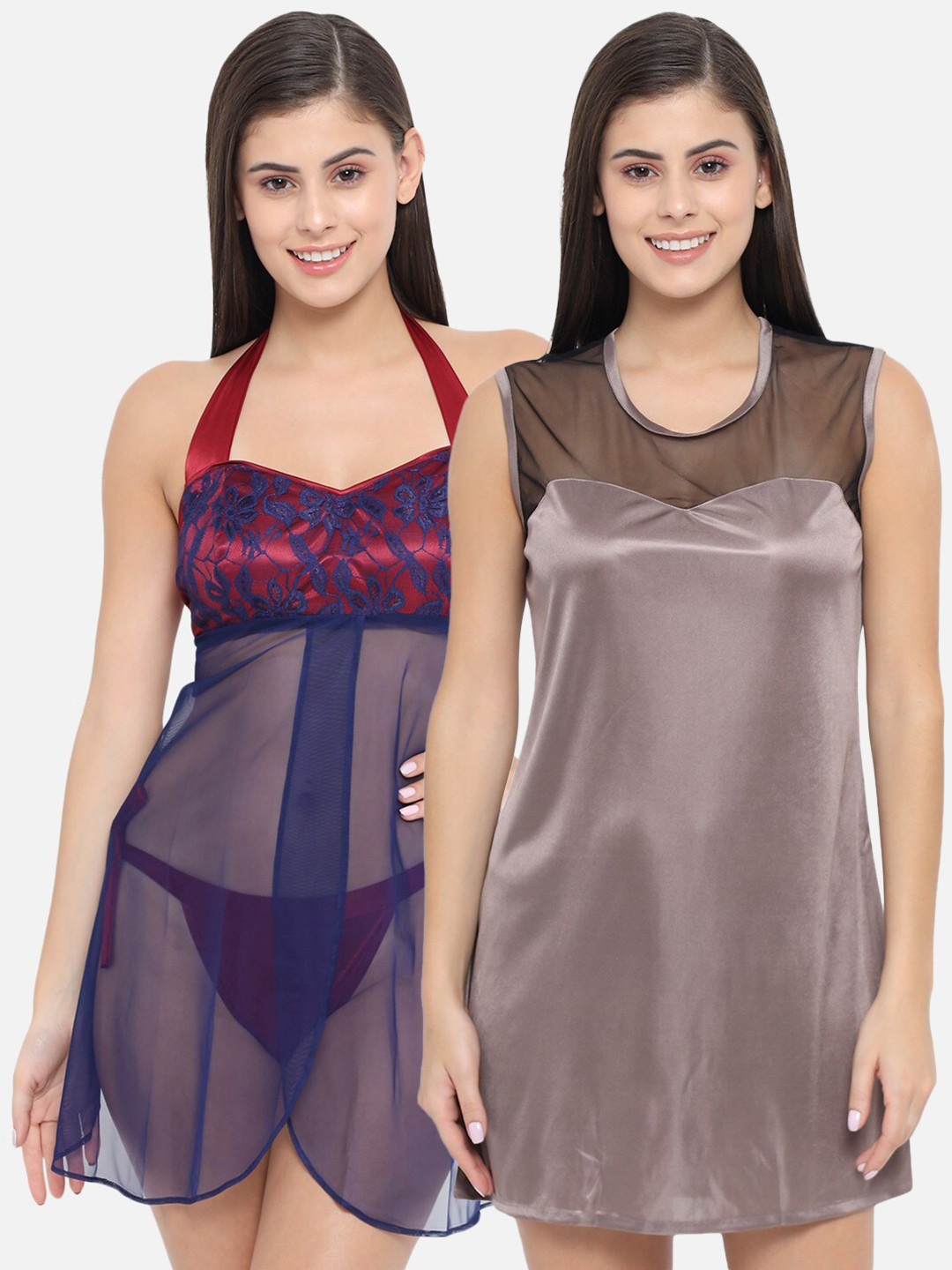 

Klamotten Pack Of 2 Blue & Taupe Baby Doll